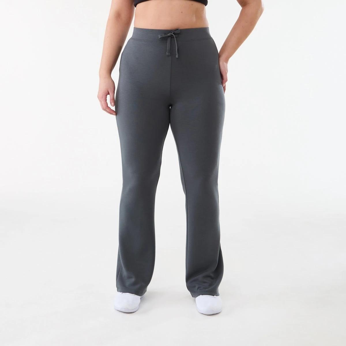 1 Active Womens Kick Flare Trackpants DARKISH GREY, 1 of 5
