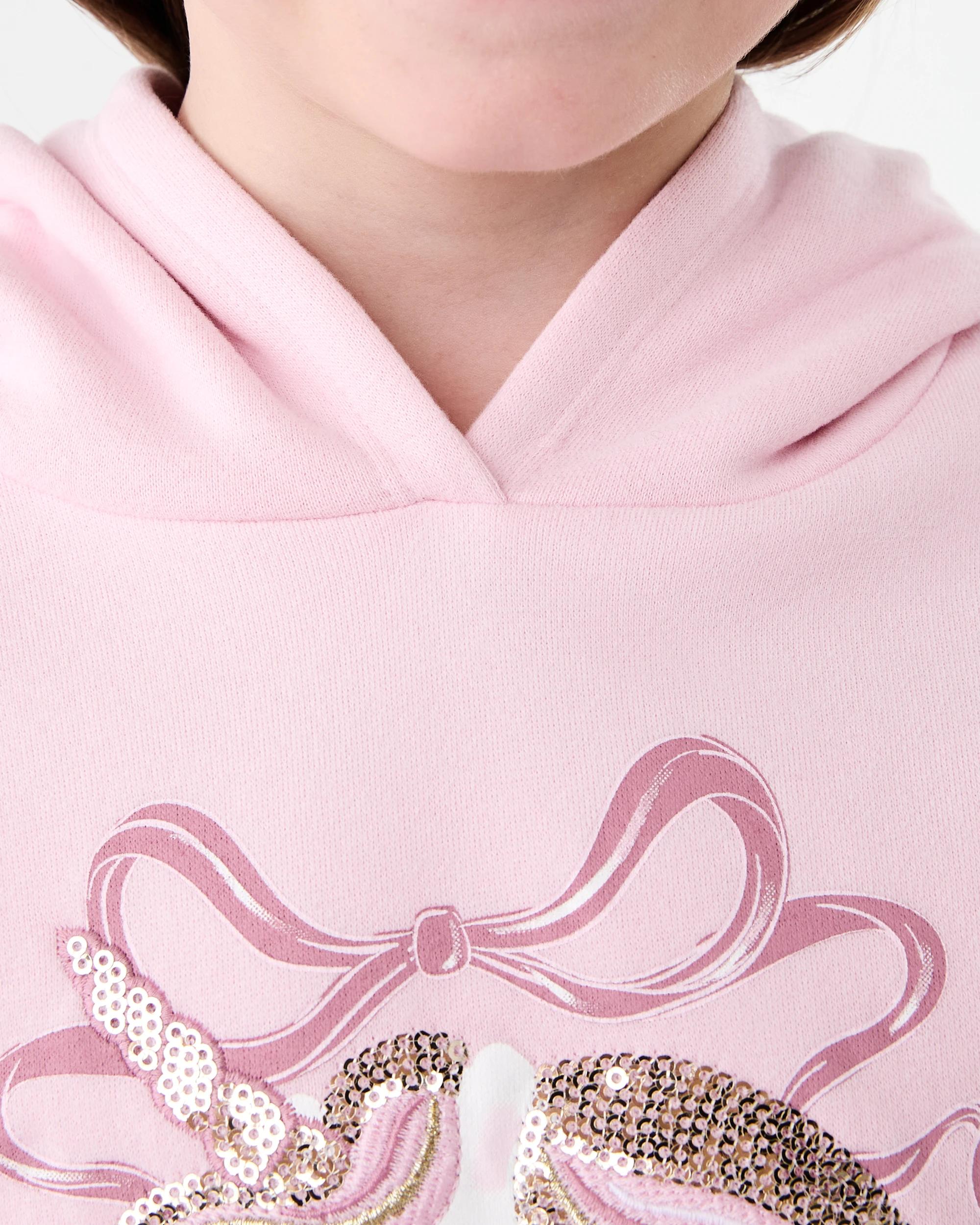 4 Oversized Sequin Embroidered Hoodie Pnk Unicrn, 4 of 7