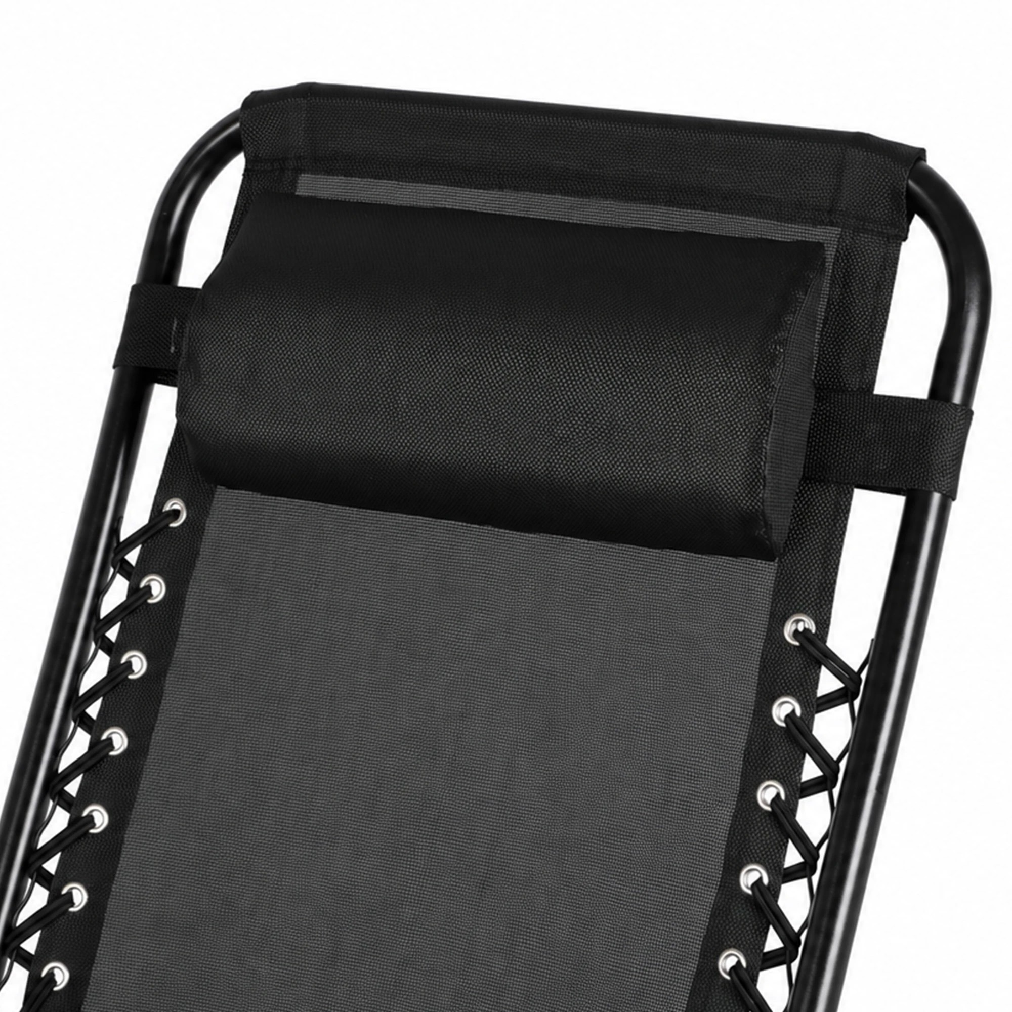 4 Levede Zero Gravity Chair Lounge Lockable Outdoor Recline Cushion Tray Black, 4 of 8