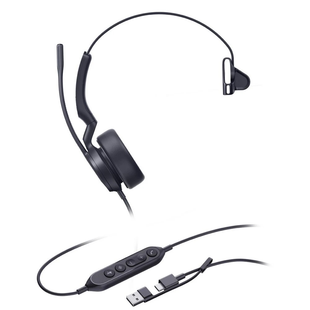 2 Yealink UH44 Mono Wired Headset Black, 2 of 3