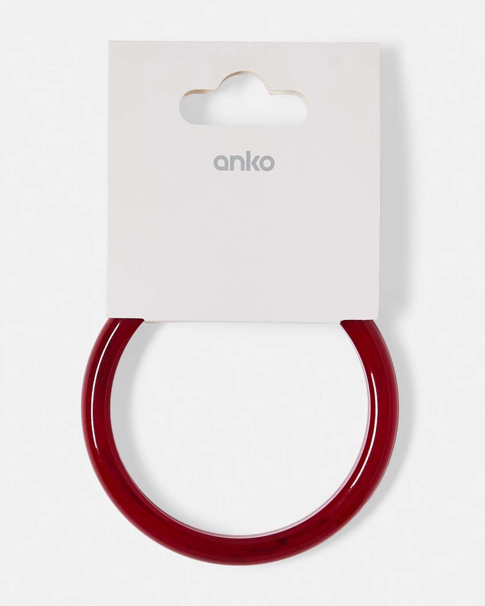 4 Thin Acrylic Bangle - Red Red, 4 of 4