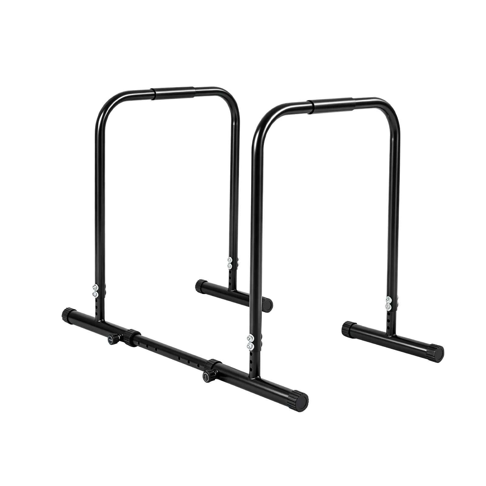 1 Costway Adjustable Dip Bar Station Metal Parallette & Parallel Bar 300kg Portable Fitness Workout - Black, 1 of 1