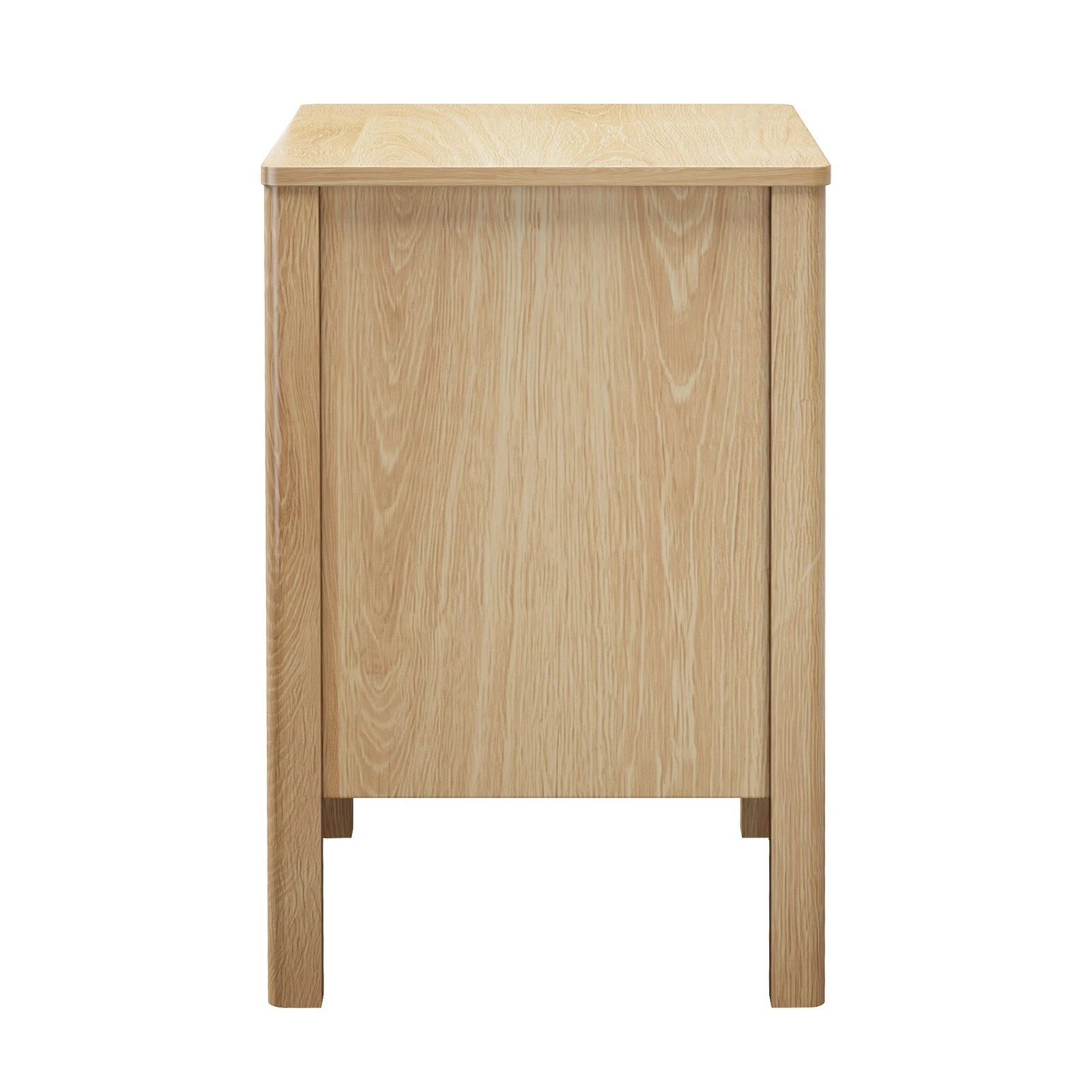 8 Oikiture 2x Bedside Table 3 Drawers Side Table Nightstand Handle-free - Natural, 8 of 9