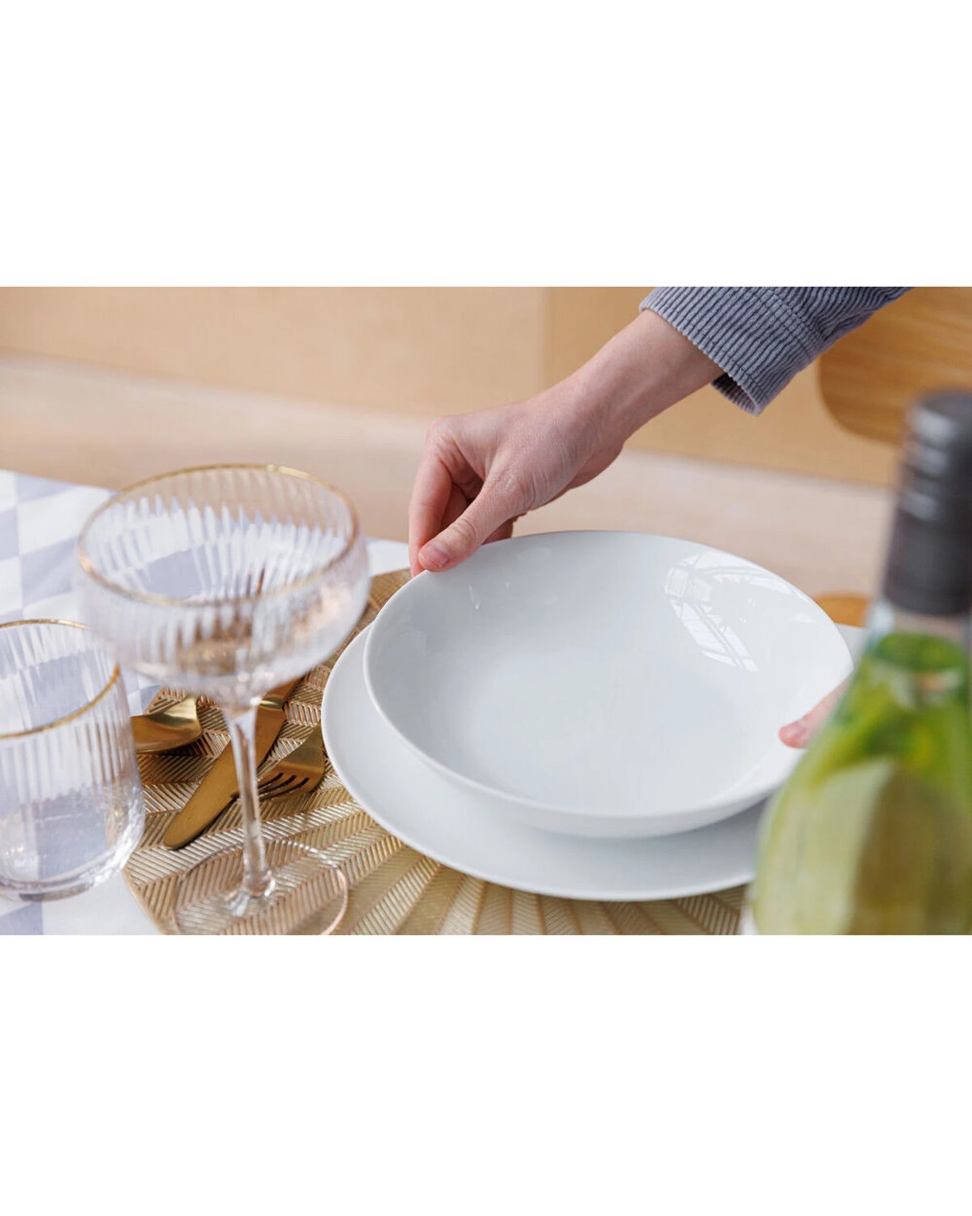 3 Mikasa 4pc Chalk Kitchen Porcelain Pasta Bowl Set 23cm - White, 3 of 7