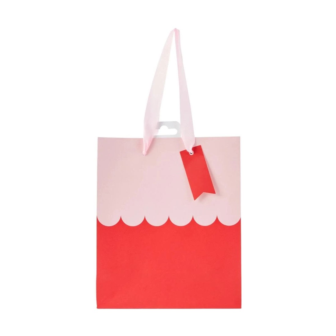 2 Pink and Red Scalloped Gift Bag - Medium, 2 of 5