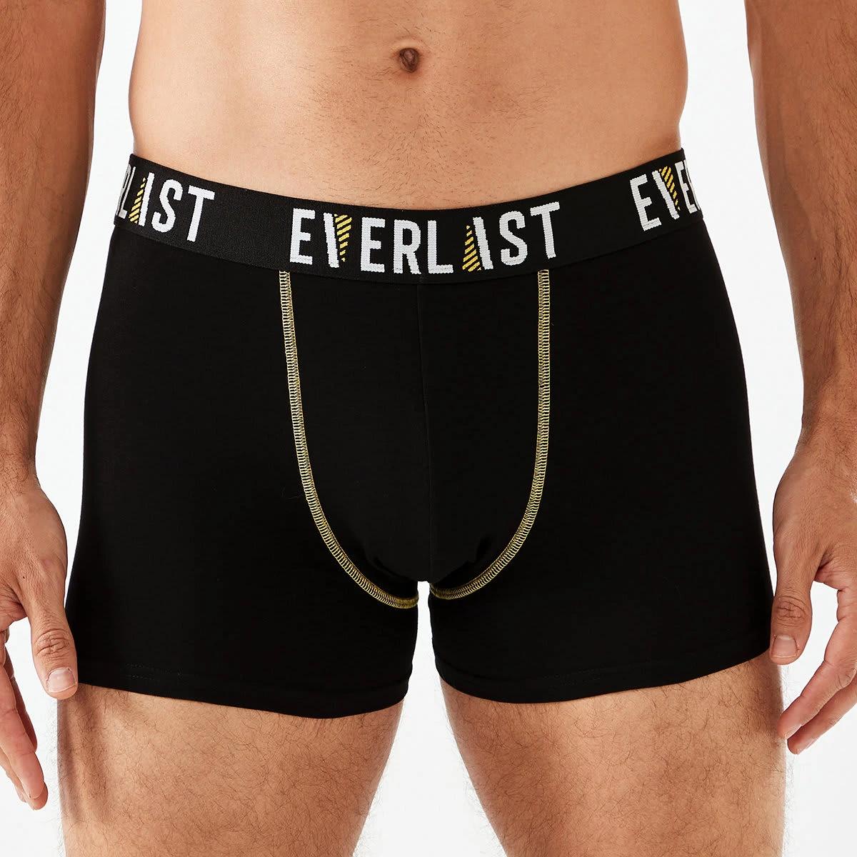 3 3 Pack Everlast Mens Workwear Trunks Black, 3 of 7