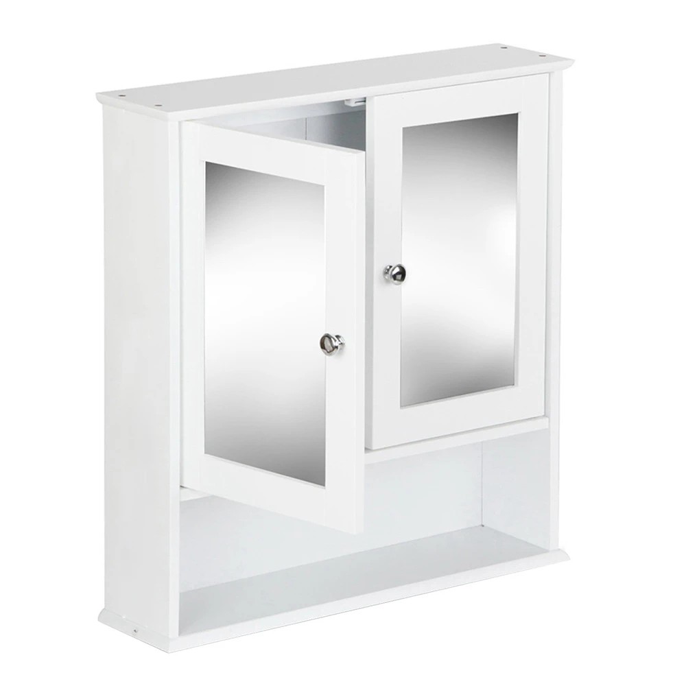 1 Artiss Bathroom Mirror Cabinet Storage Cupboard - White, 1 of 9