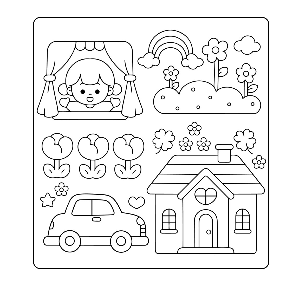 3 Home & Cosy Bold & Easy Colouring Book, 3 of 4
