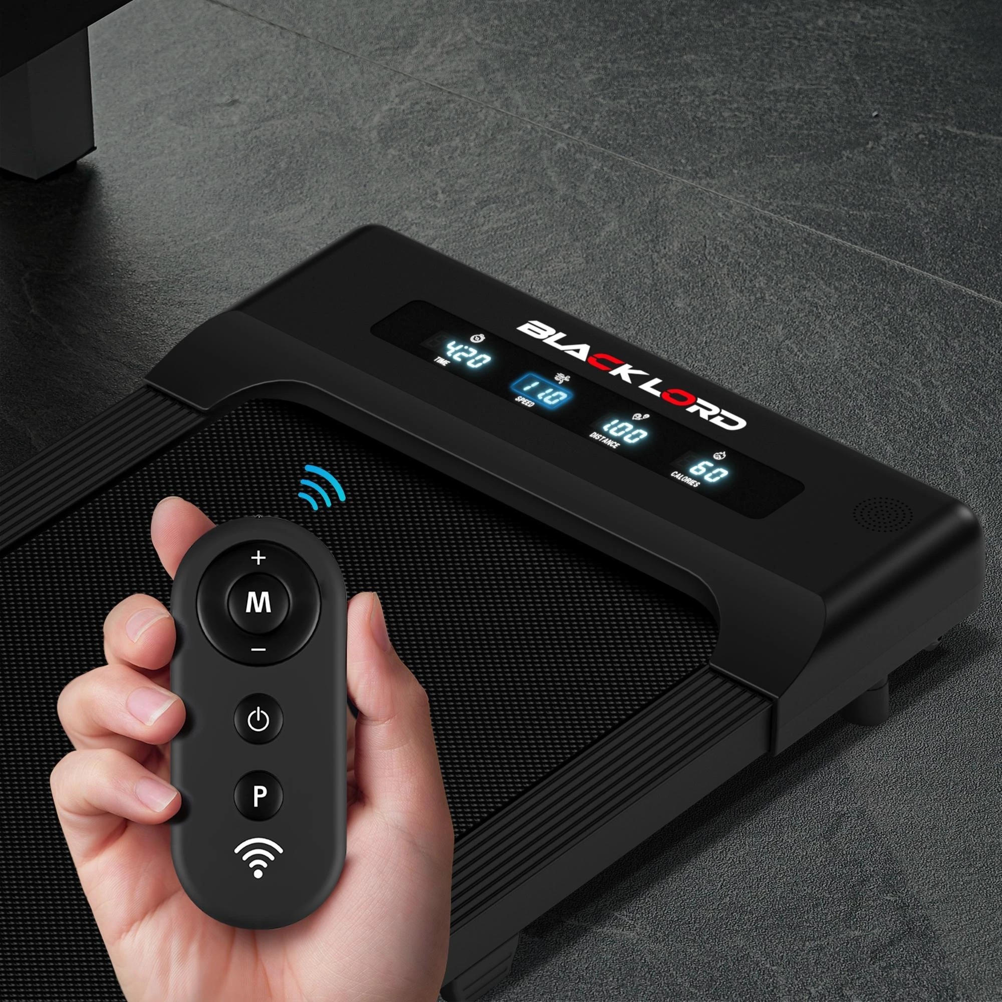 6 Black Lord Treadmill Electric Walking Pad Under Desk Home Gym 400mm - Black, 6 of 8