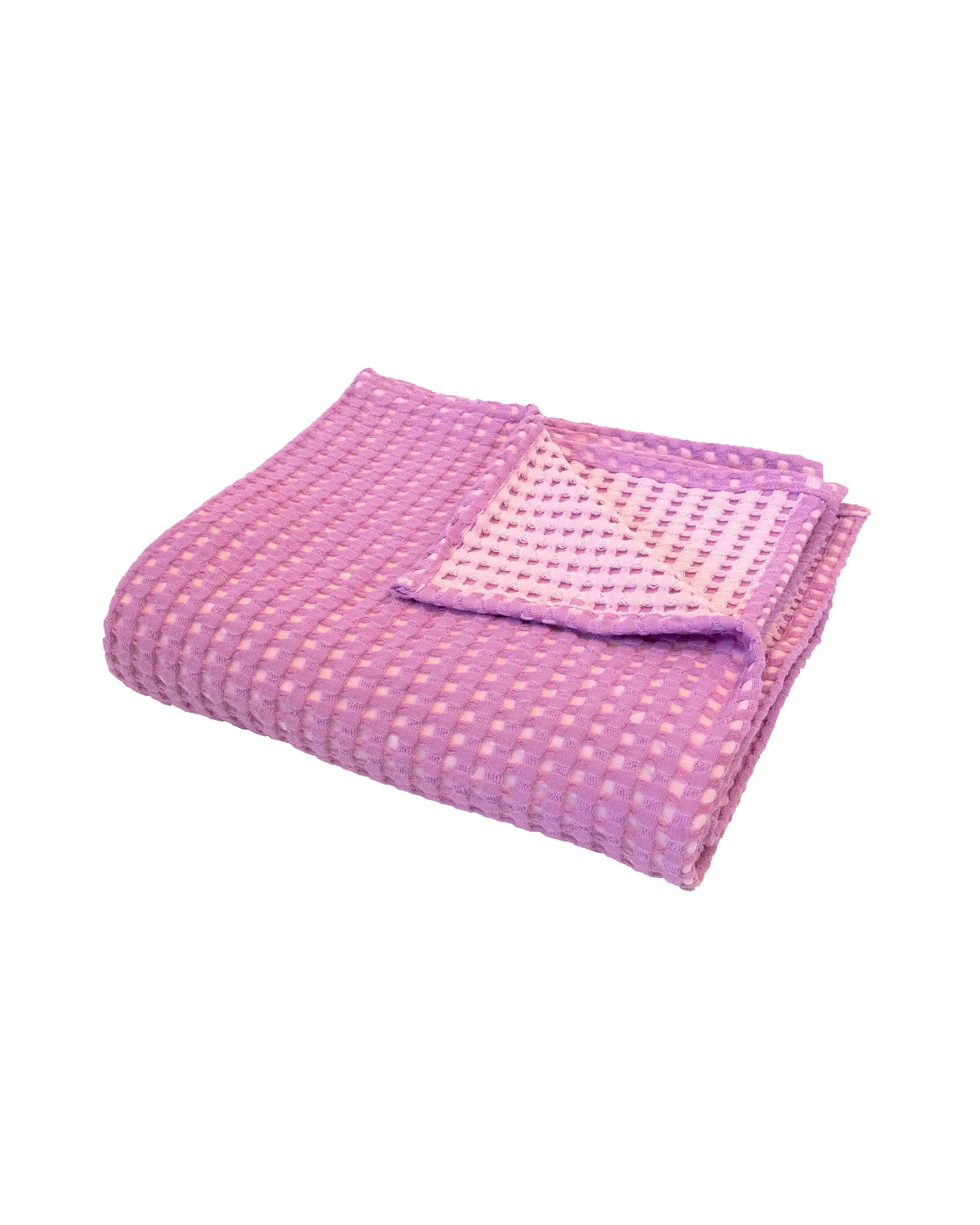 6 Bambury Dora Cotton Waffle Textured Throw Orchid - Pink, 6 of 7