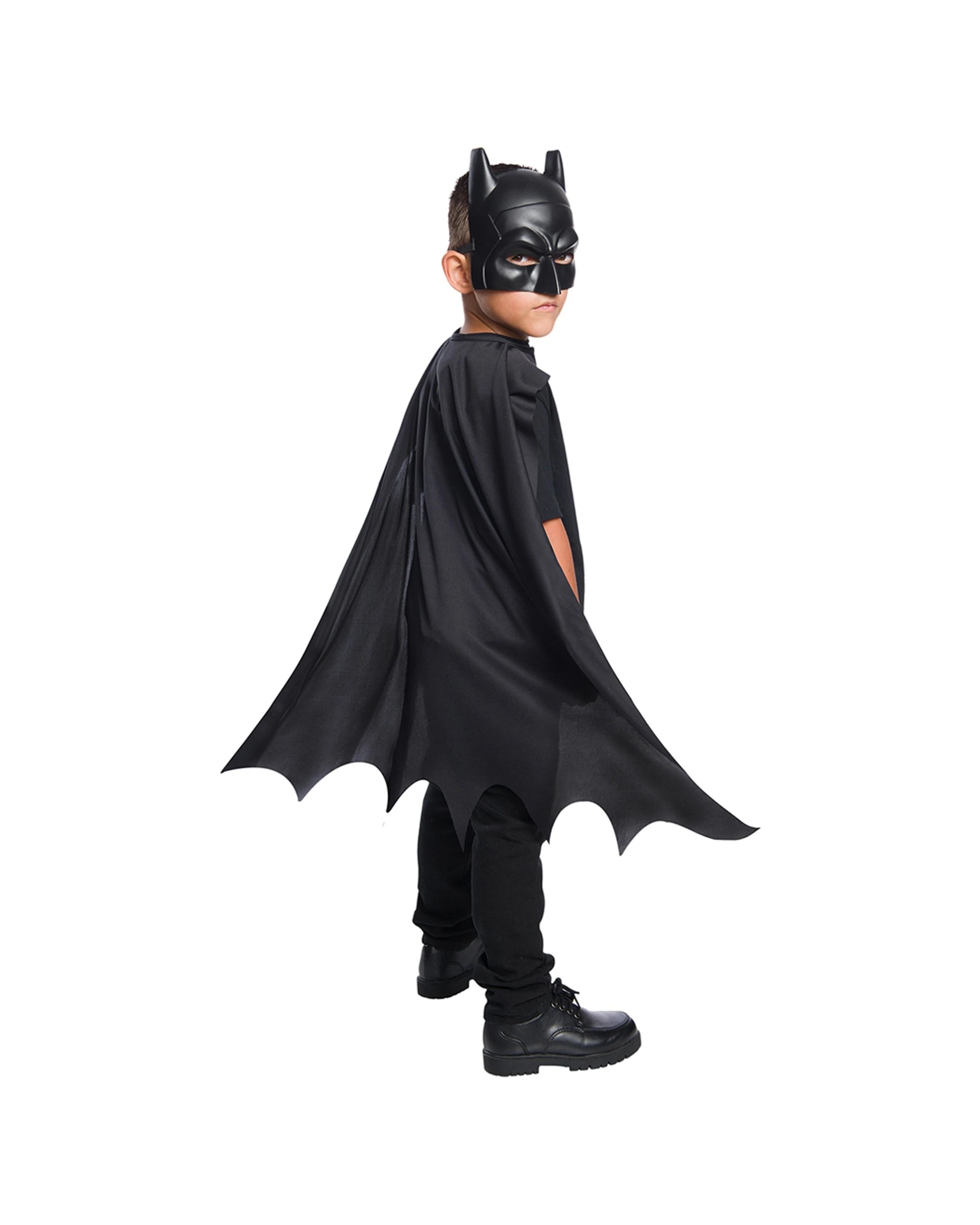 1 DC Comics Batman Cape And Mask Set Kids Child Costumes One Size - Black, 1 of 2