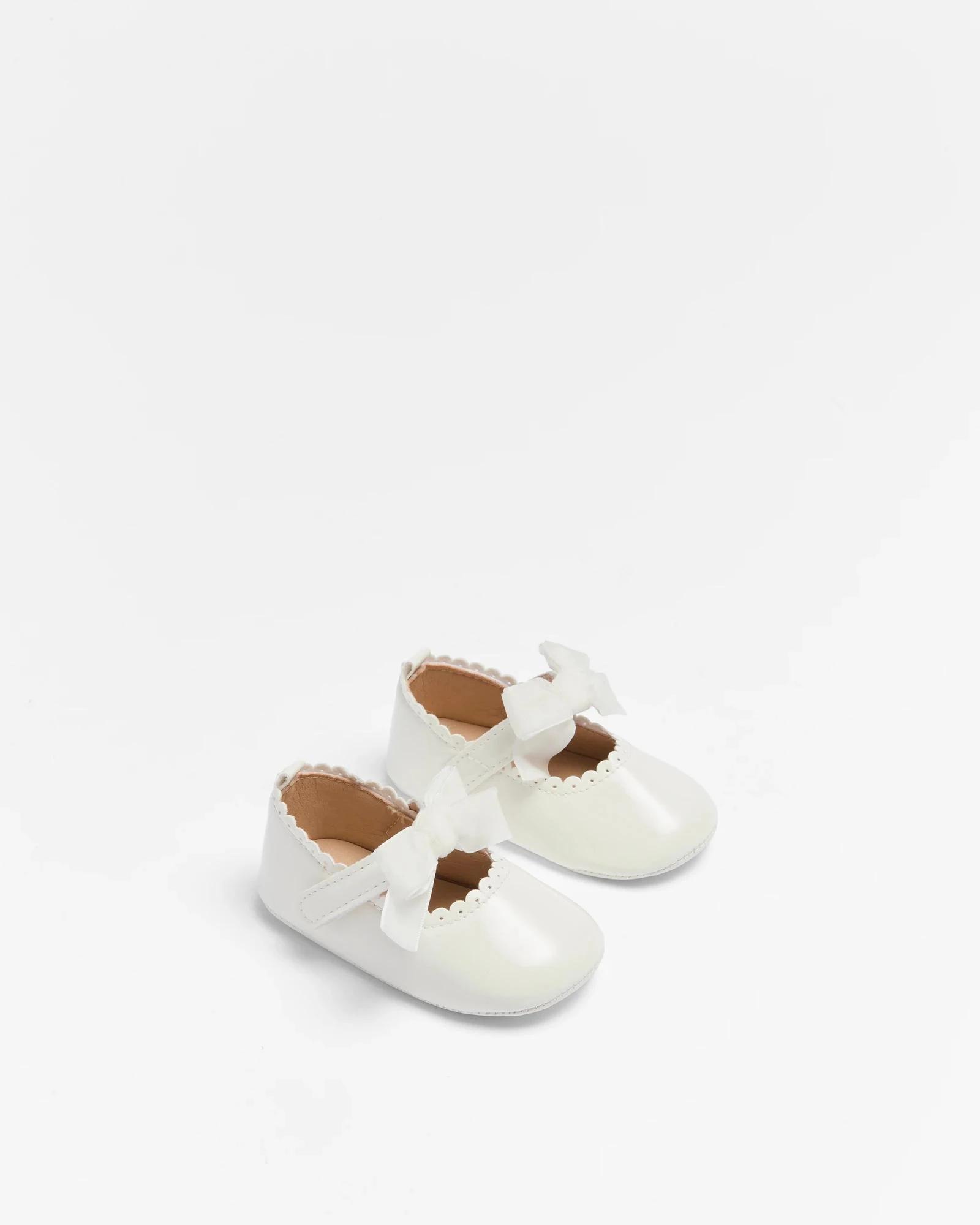 2 Target Baby Baby Girls Pre Walker Dress Mary-Jane Flats - Jypsy WHITE, 2 of 2