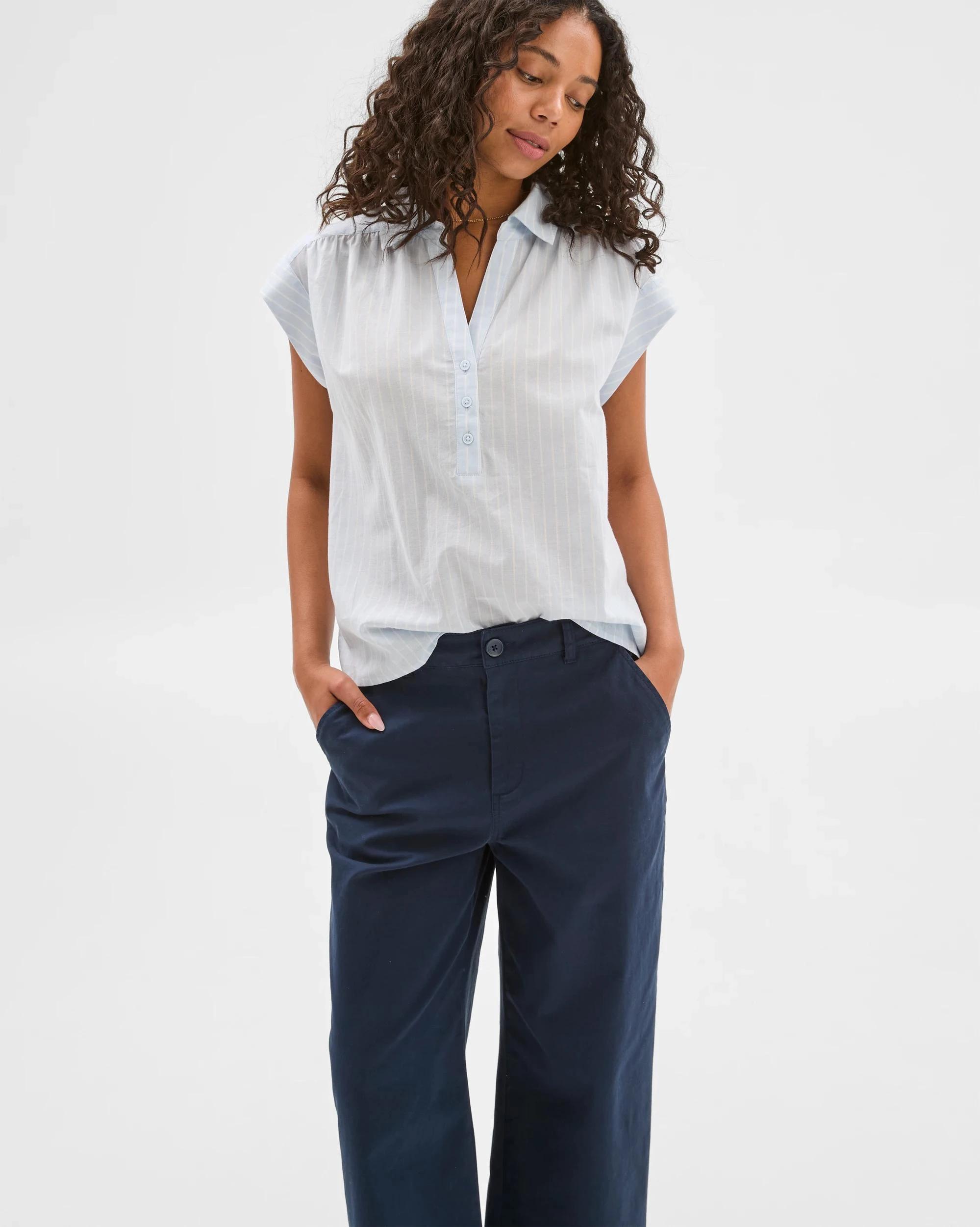 6 Target Australian Cotton Summer Crop Pants NAVY BLUE, 6 of 6