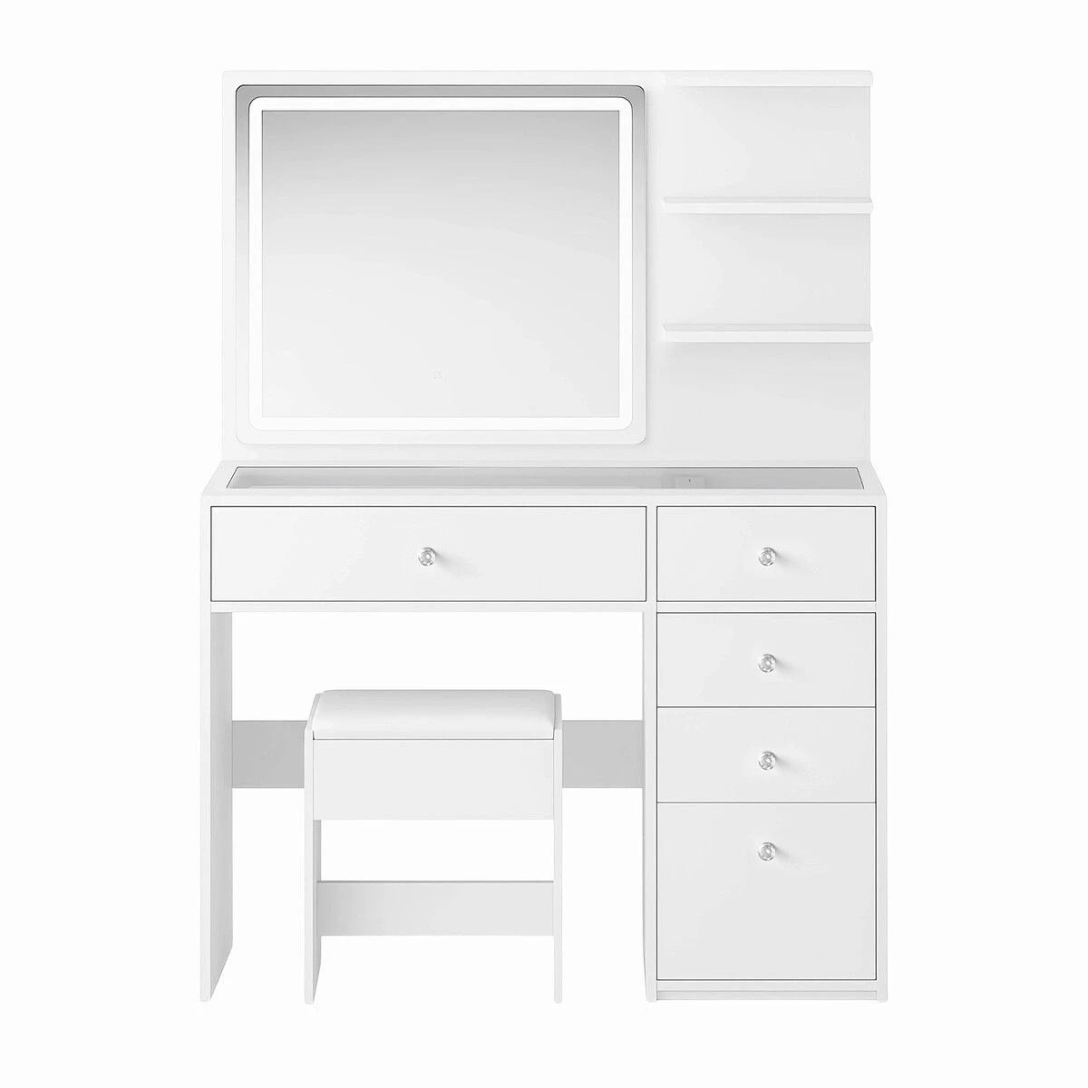 3 Ausway Dressing Table Stool Set Vanity Dresser Makeup Desk LED Lighted Mirror, 3 of 4