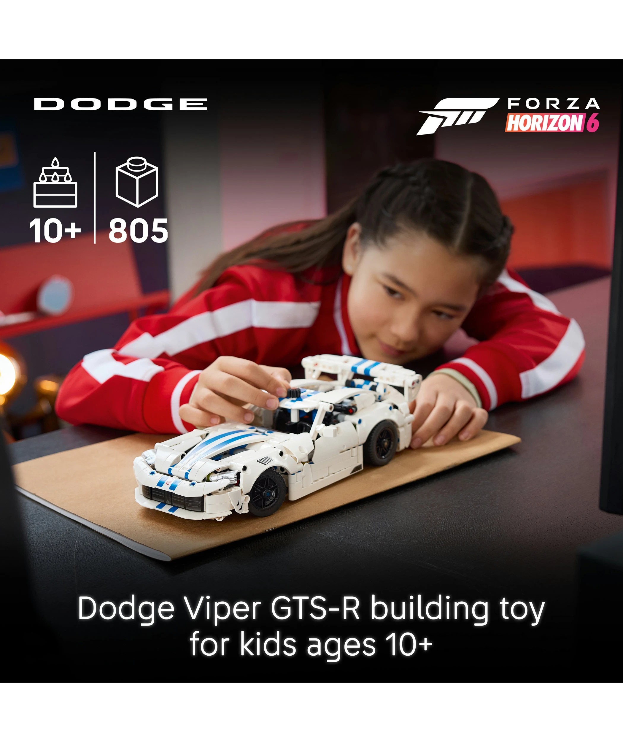 3 LEGO Technic Dodge Viper GTS-R Sports Car 42234, 3 of 10