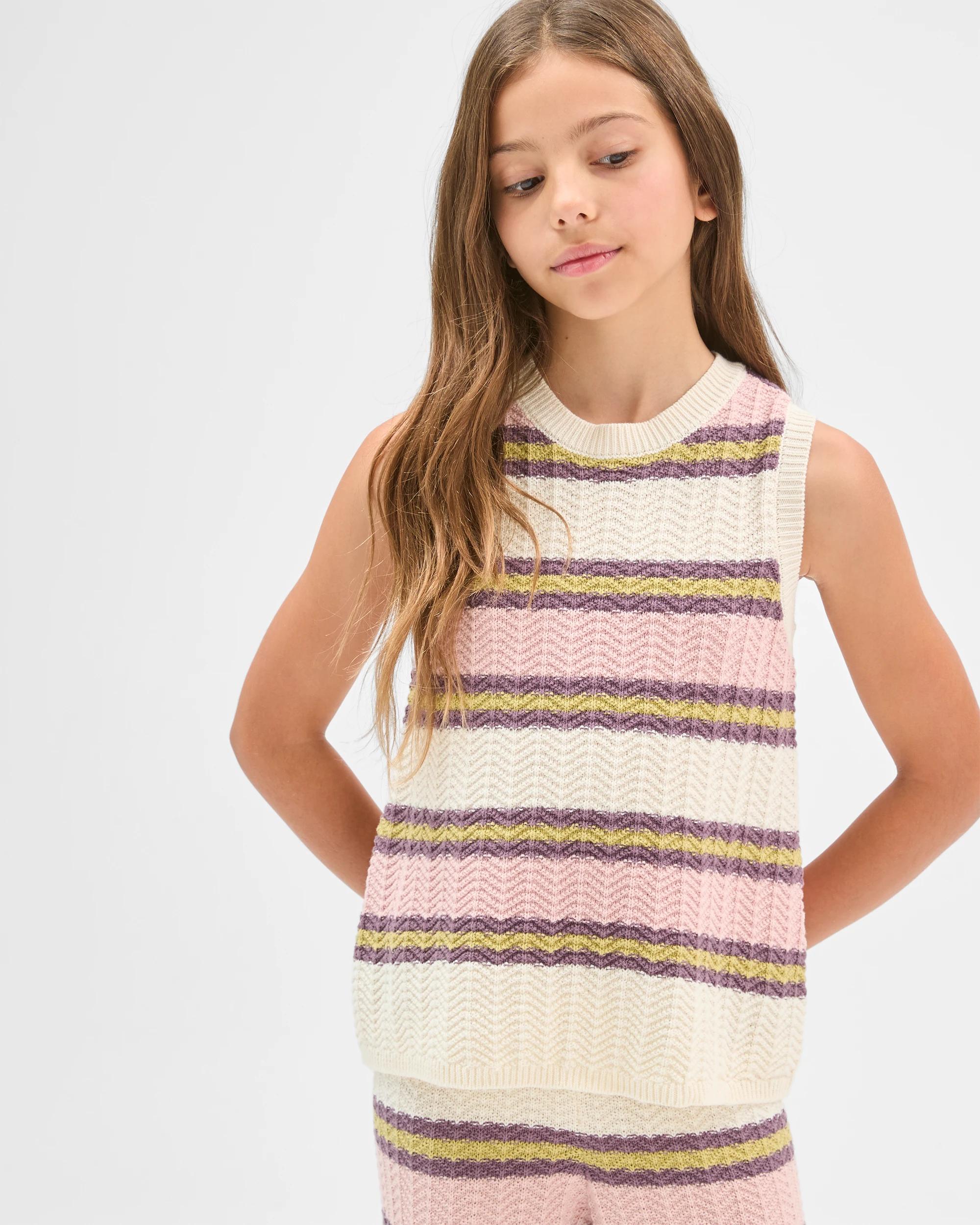 3 Target Kids Australian Cotton Crochet Knit Tank Top STRIPE MULTI, 3 of 7