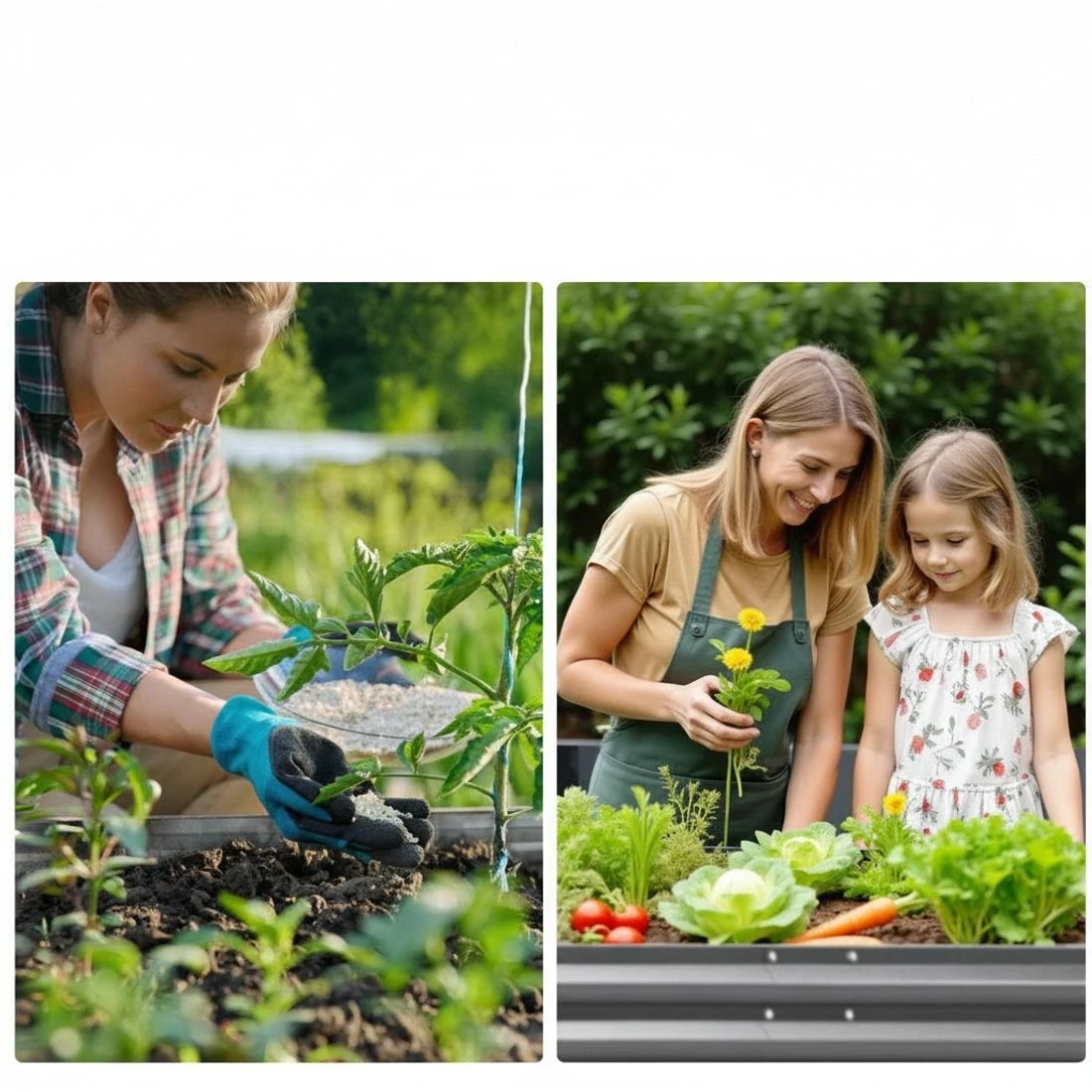 5 Green Fingers Garden Bed 210x90cm Planter Box Raised Container Galvanised Steel - Grey, 5 of 7