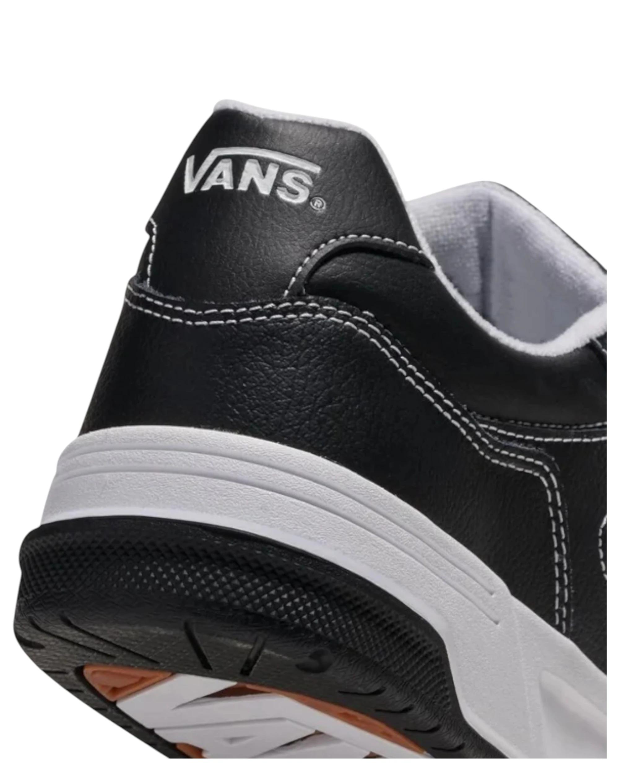 4 Vans Mens Upland Black/ White Lace Up Casual Shoes BLACK/WHITE, 4 of 5