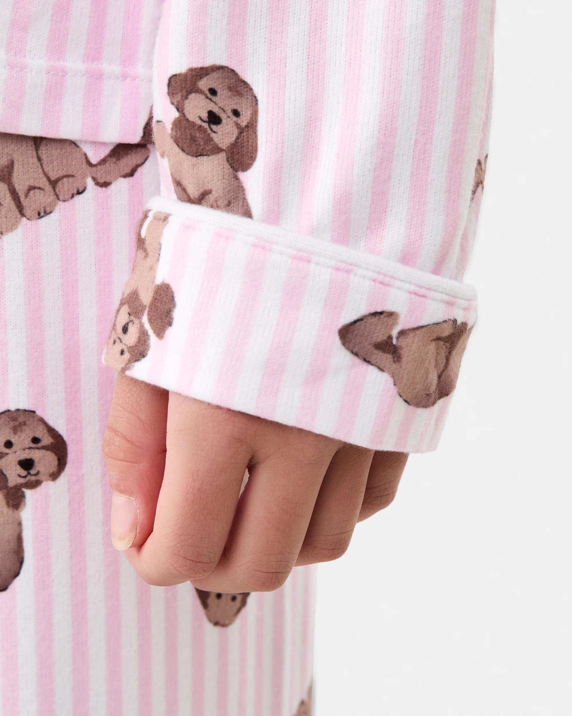 7 Hachi Button Down Pyjama Set Wht Pups, 7 of 8