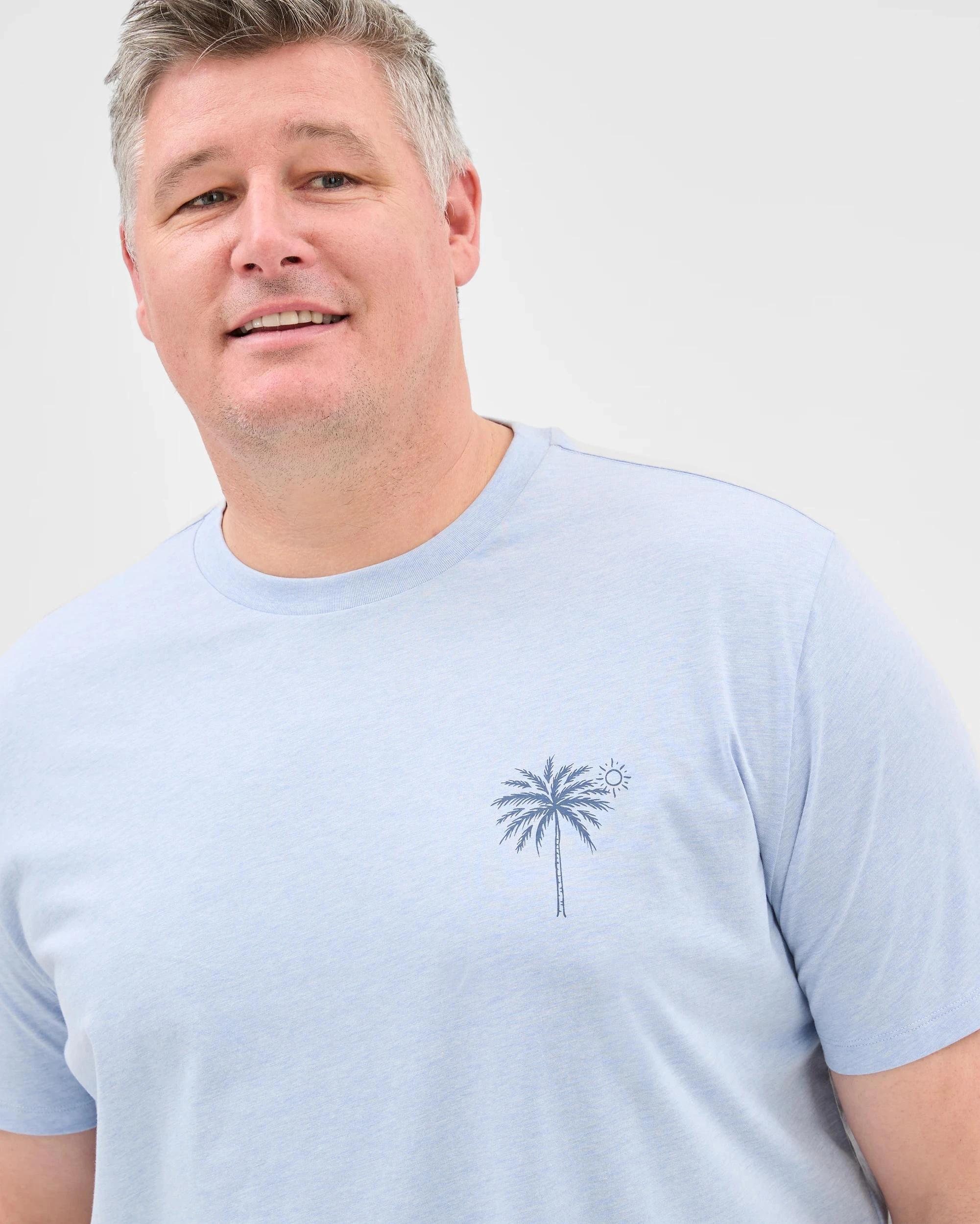 3 Target Man Plus Plus Size Australian Cotton Print T-Shirt LIGHT BLUE BURLEIGH, 3 of 6