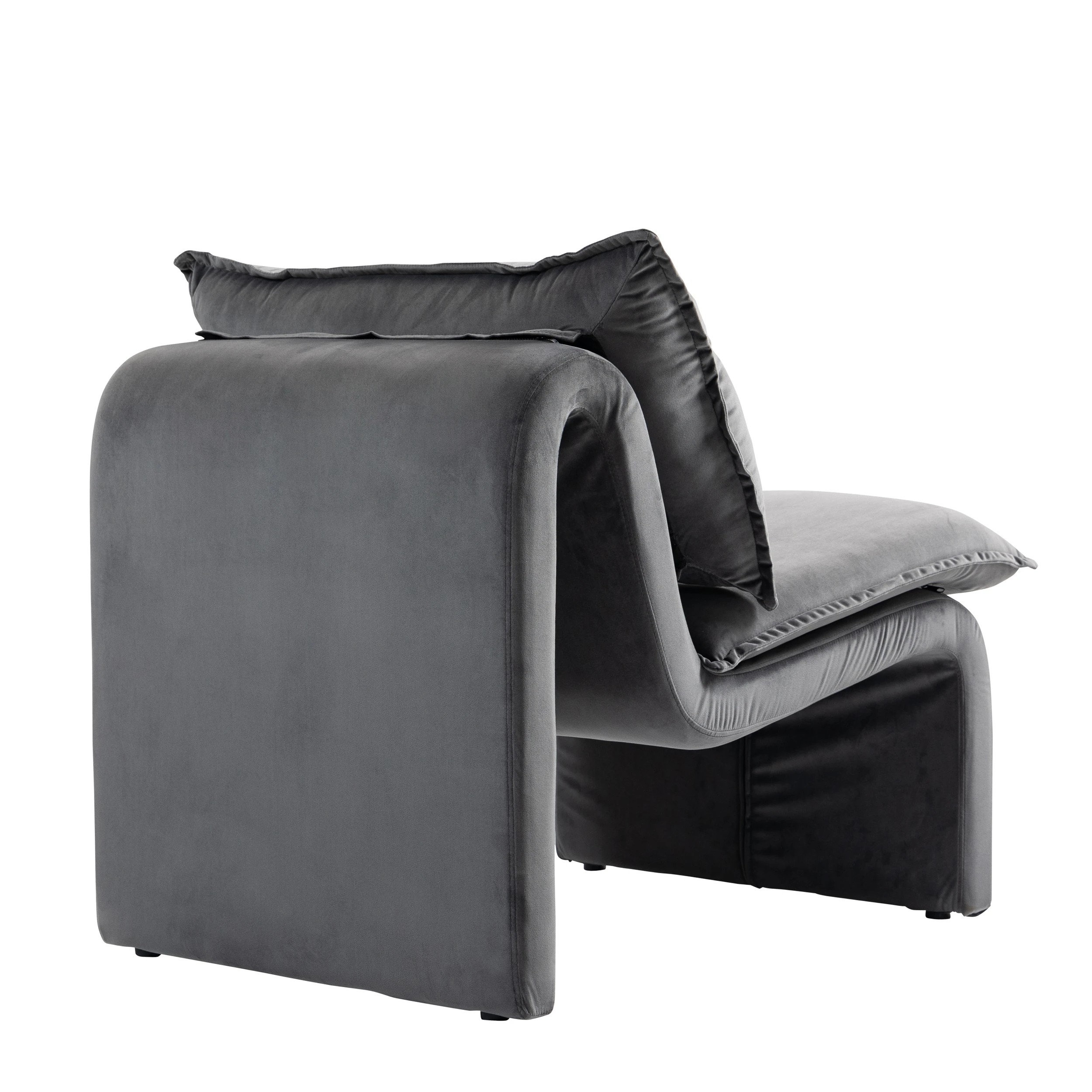 8 IHOMDEC Single Accent Sofa Chair - Grey - Grey, 8 of 10