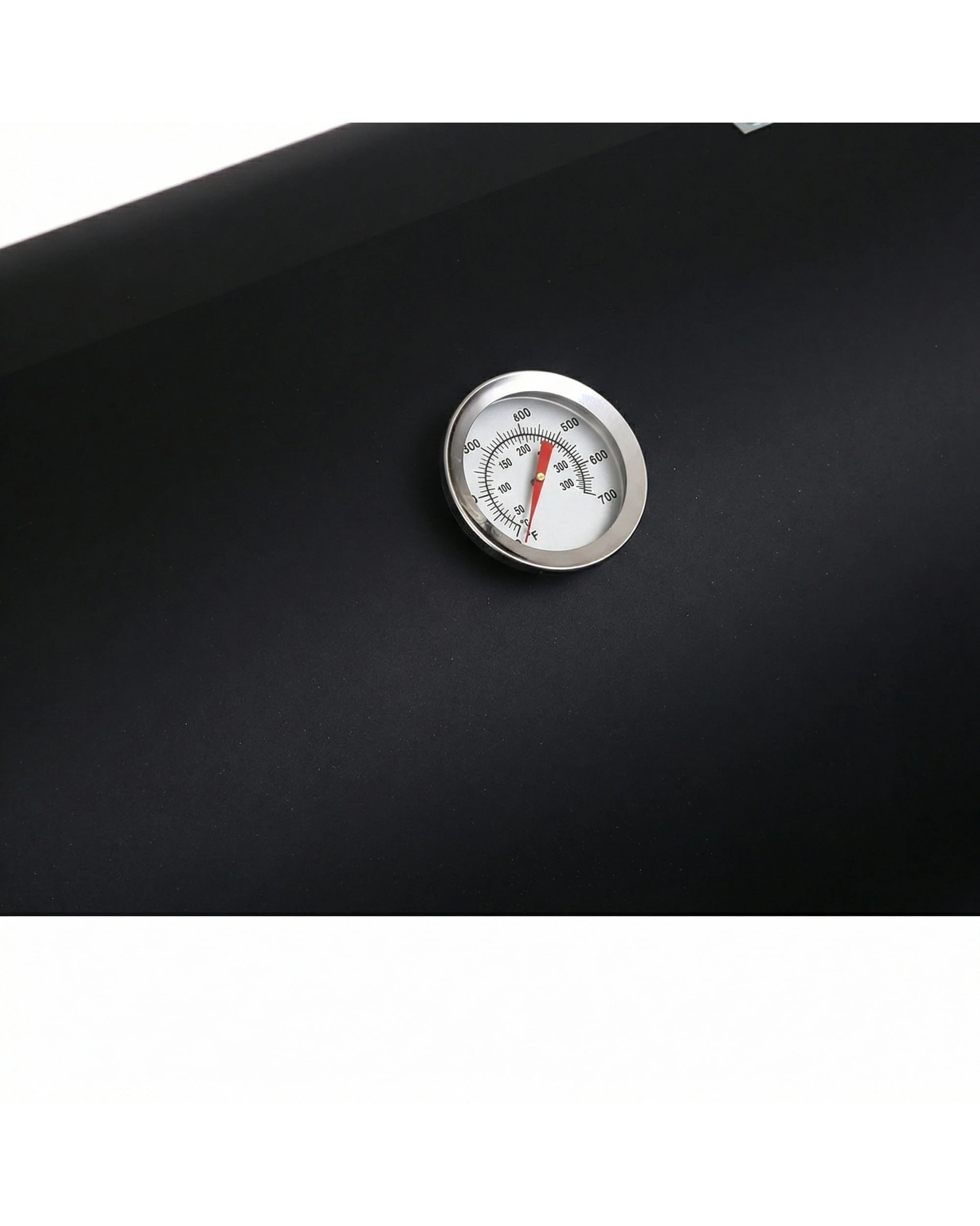 7 Wallaroo 2in1 Portable Barbecue Grill Offset Smoker Thermometer Work Shelf Outdoor BBQ Smoker - Black, 7 of 10