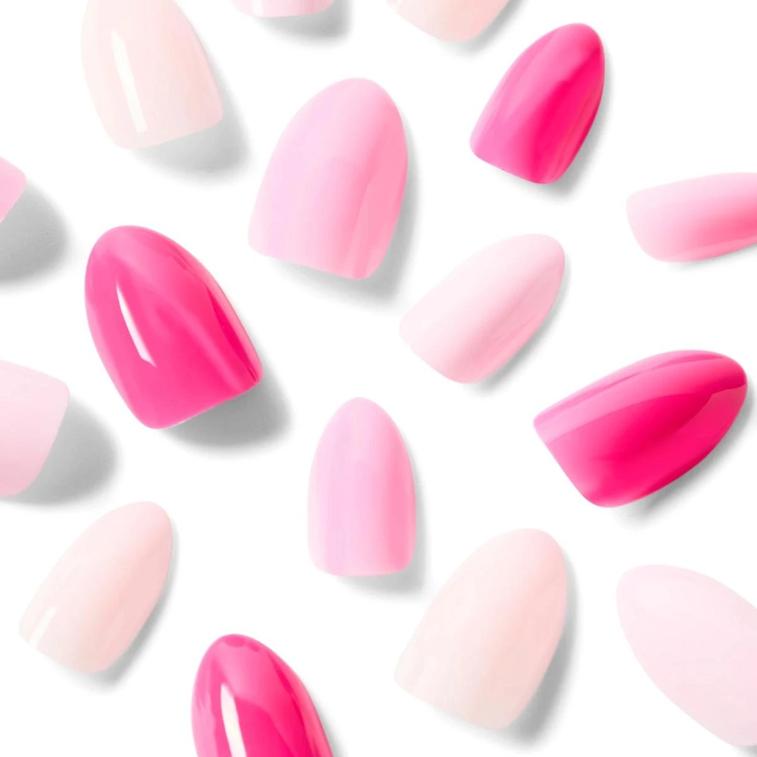 5 OXX Cosmetics 100 Pack Artificial Nails with Adhesive - Almond Shape, Pink, 5 of 6