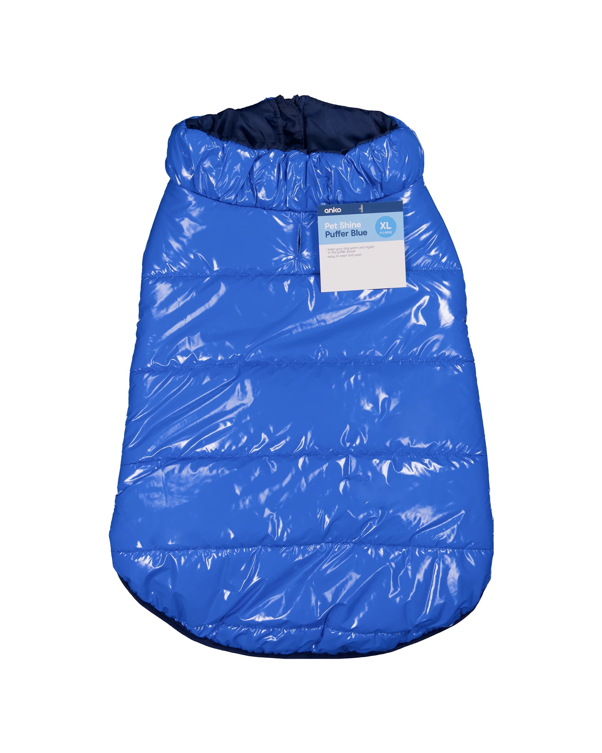 10 Pet Shine Puffer - Extra Large, Blue and Navy, 10 of 10