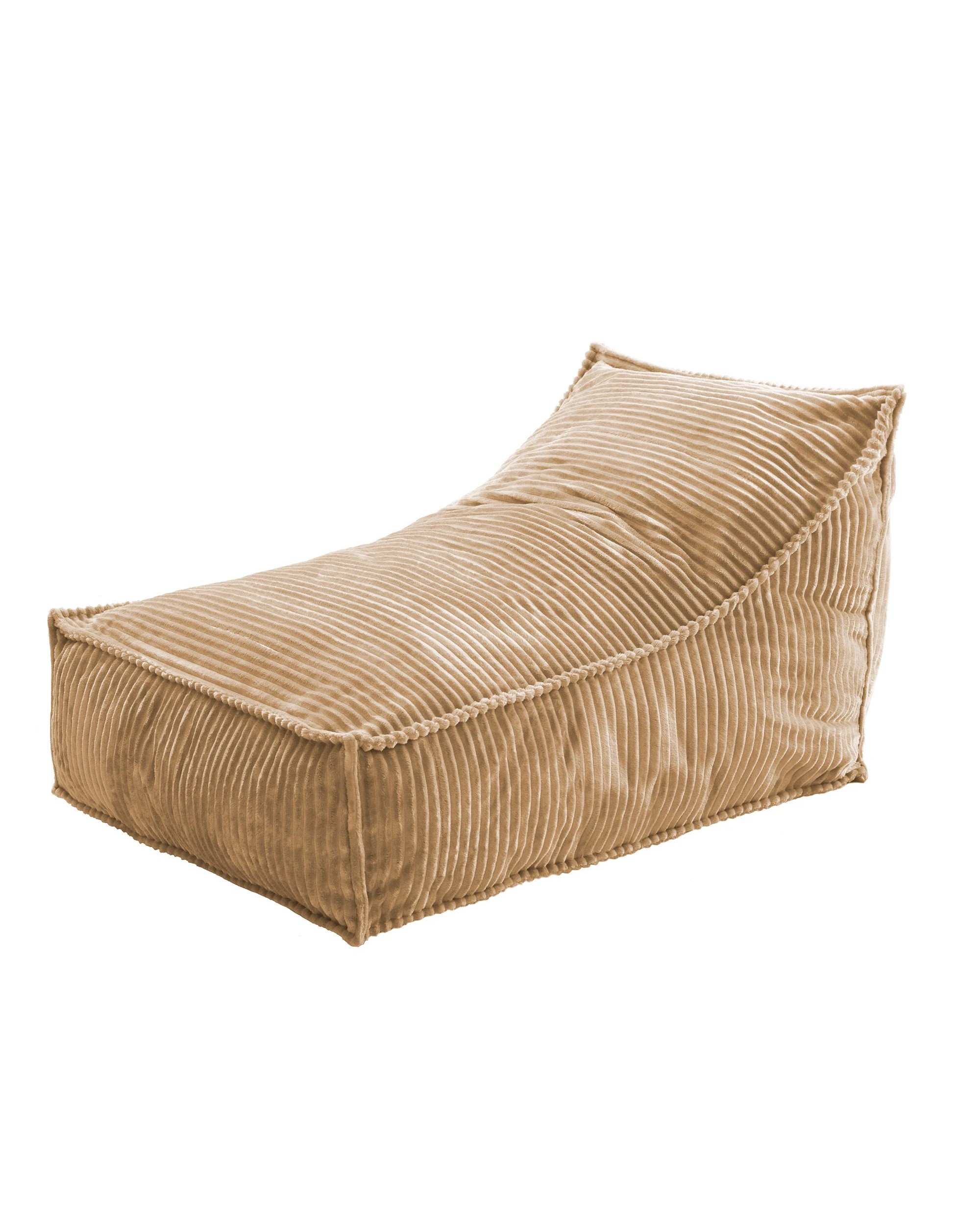2 Cadence & Co. Wilde Ribbed Luxe Fleece Bean Bag Lounge Cover - Natural Fawn, 2 of 7