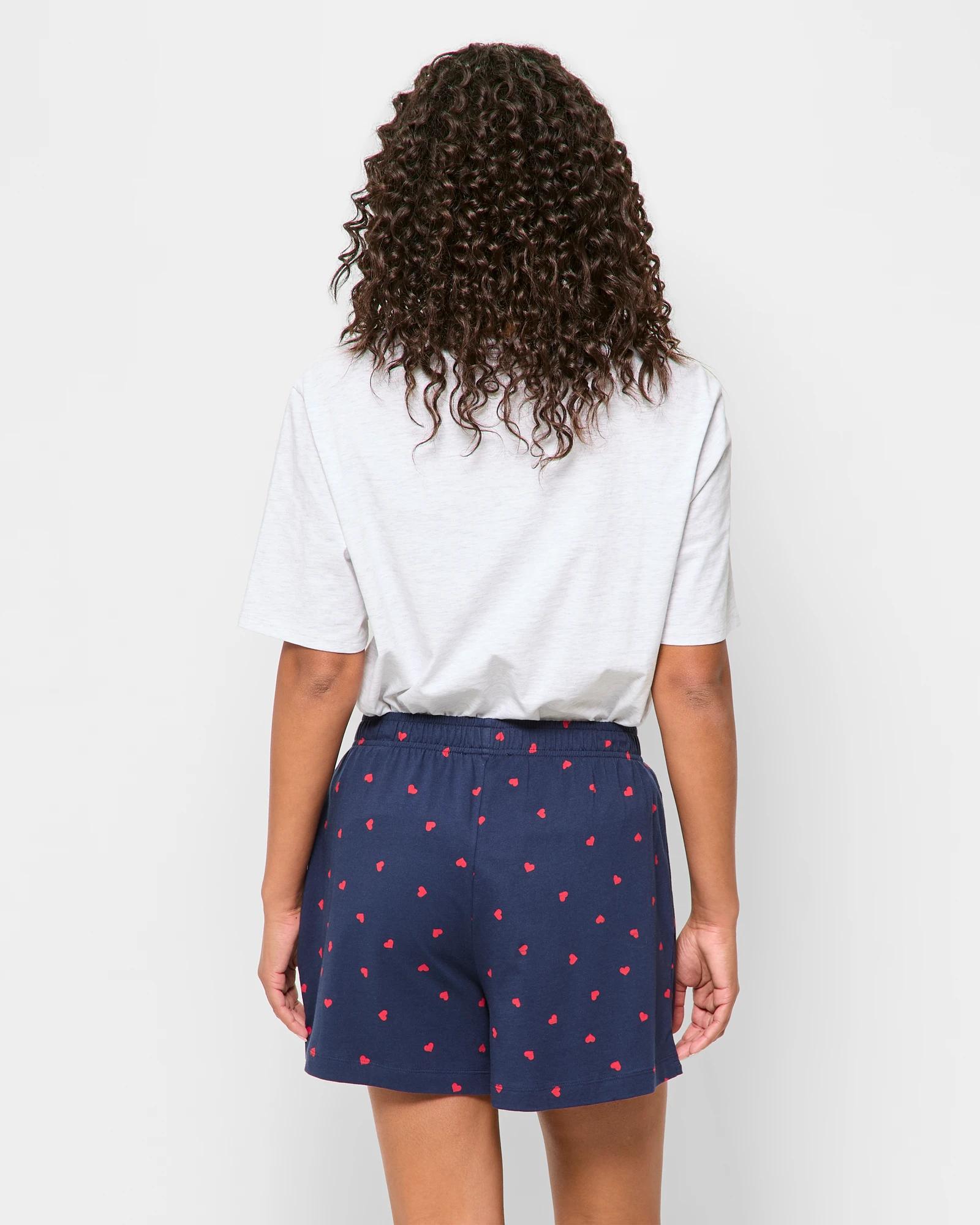 4 Target Australian Cotton Jersey Sleep Boxer Shorts NAVY HEART, 4 of 5