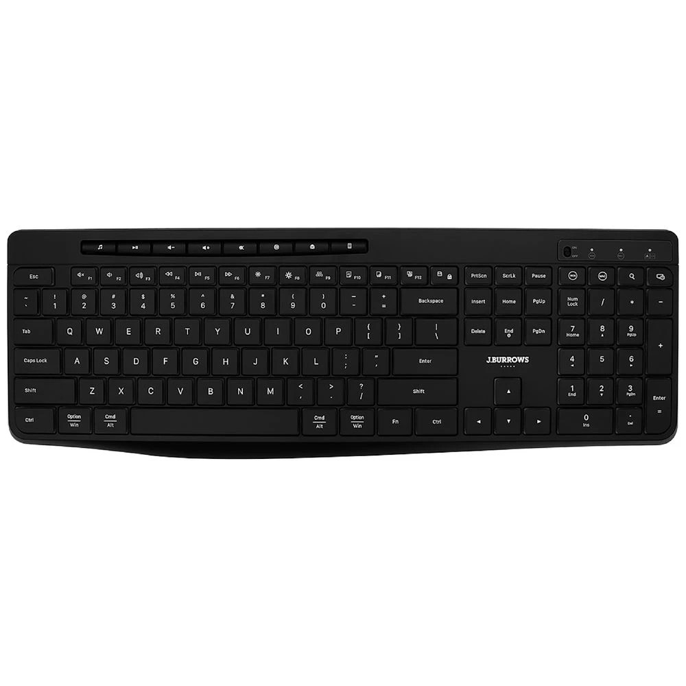 1 J.Burrows KB110 Silent Backlit Keyboard, 1 of 4