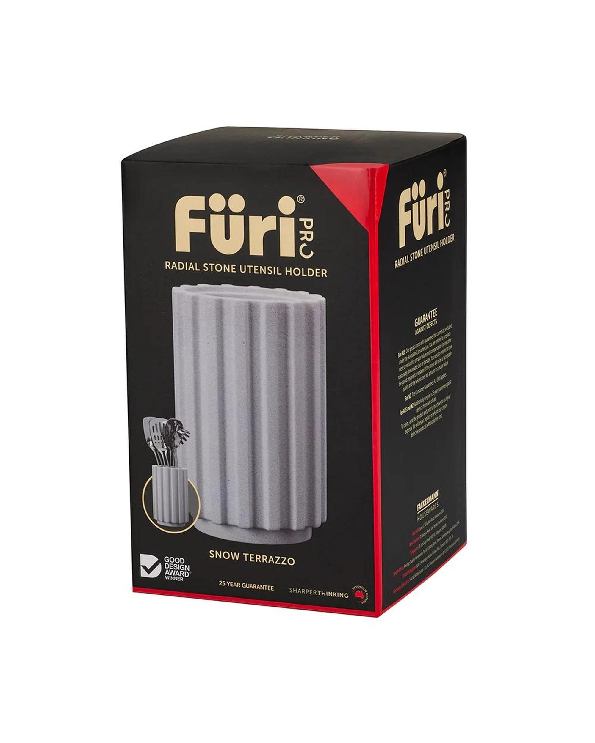 3 Furi Pro Radial Stone Utensil Holder Snow Terrazzo, 3 of 3