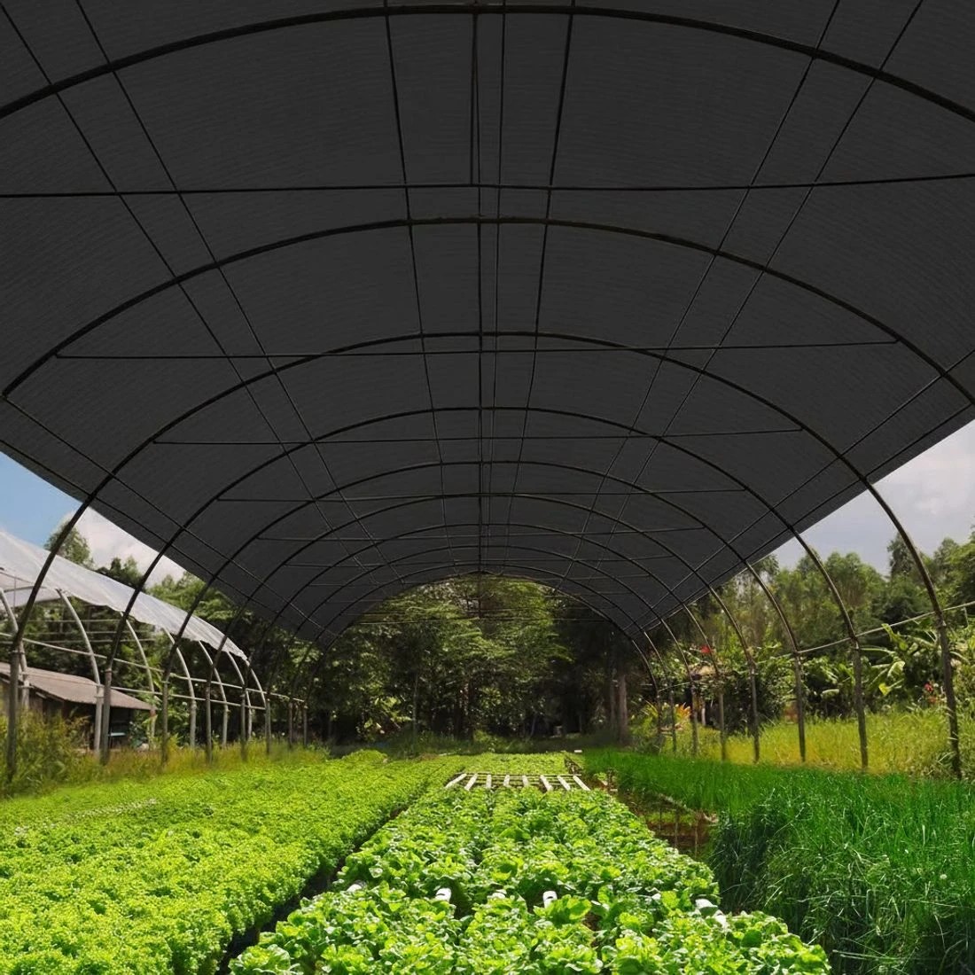 7 Instahut 90% Shade Cloth 3.66x10m Shadecloth Sail Heavy Duty - Black, 7 of 7