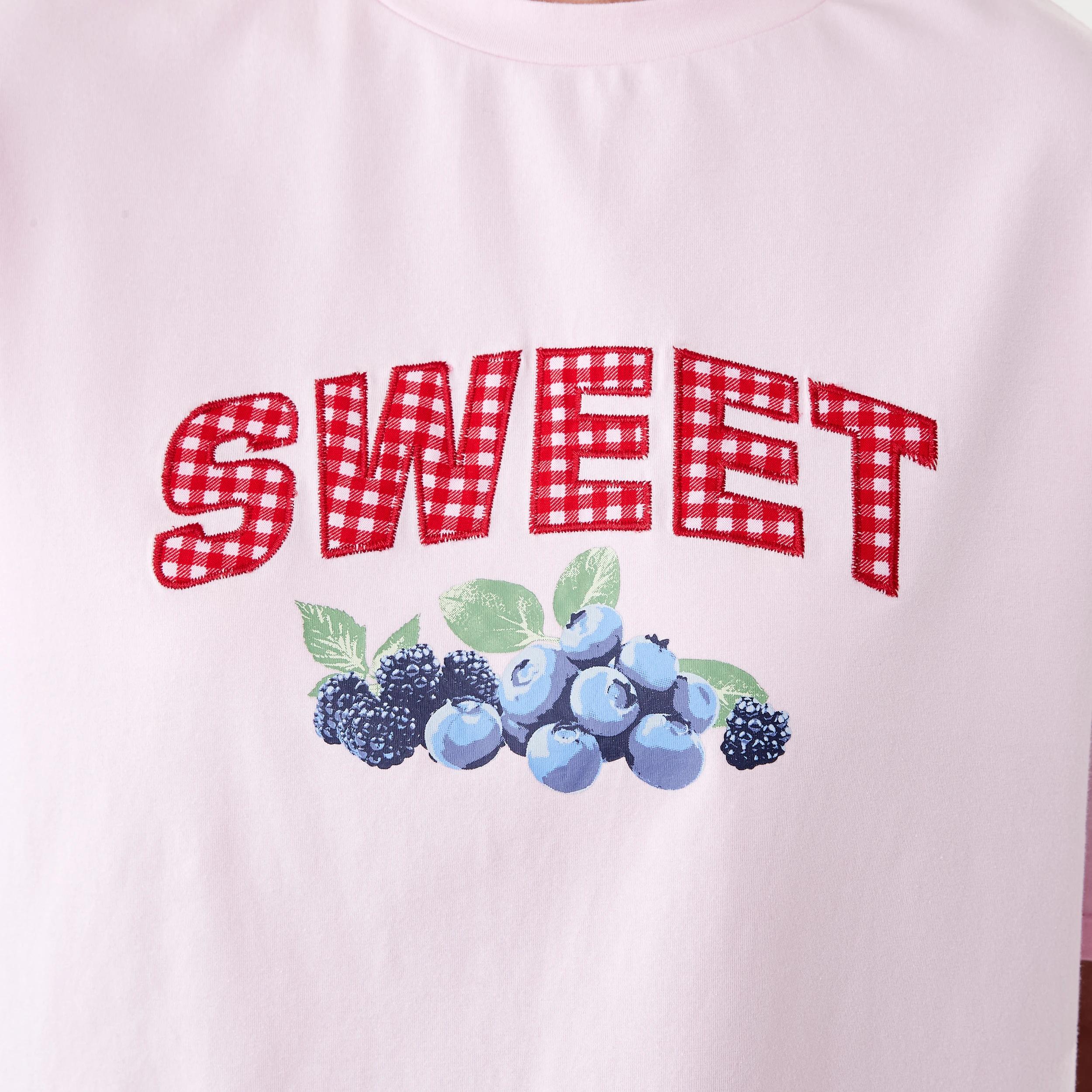 5 Print Knit T-shirt and Woven Shorts Pyjama Set Sweet Brry, 5 of 8