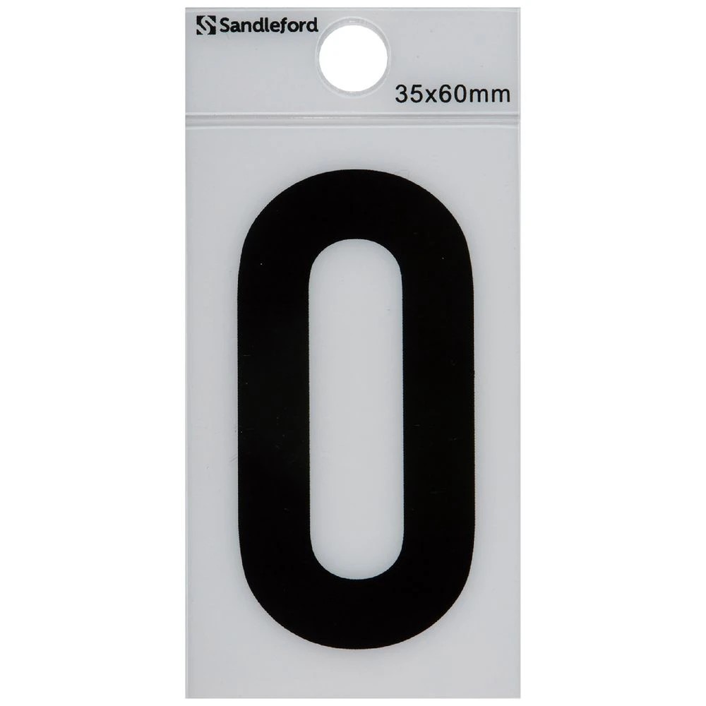 1 Sandleford O Self-adhesive Letter White 60 x 35mm, 1 of 1