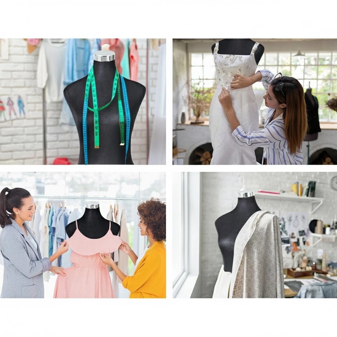 5 Embellir Female Mannequin Dummy Model Dressmaker Clothes Display Torso Tailor - Black, 5 of 7