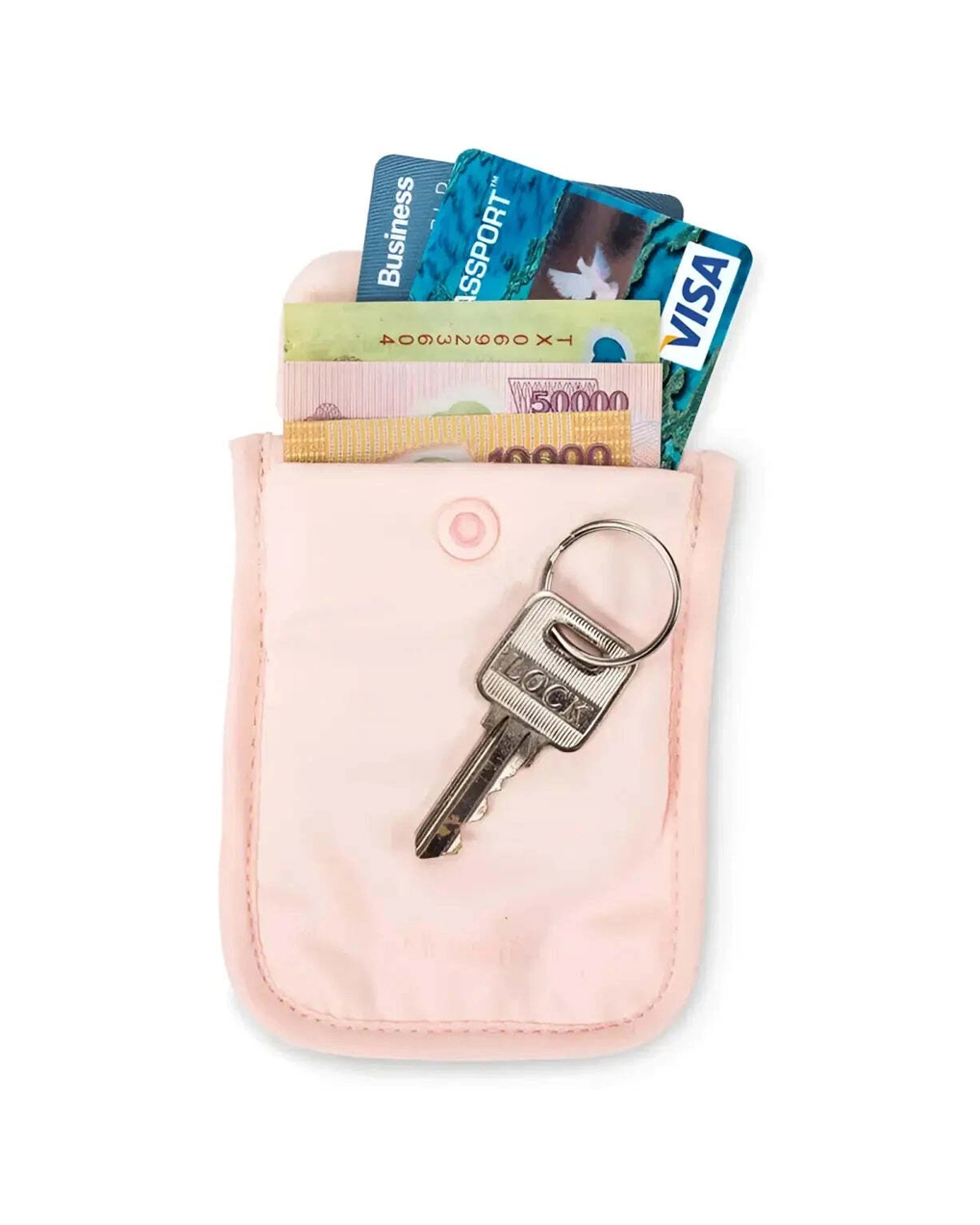 3 Pacsafe Coversafe S25 Secret Bra Pouch Soft Touch Nylon Spandex Lightweight Orchid Pink - Pink, 3 of 4