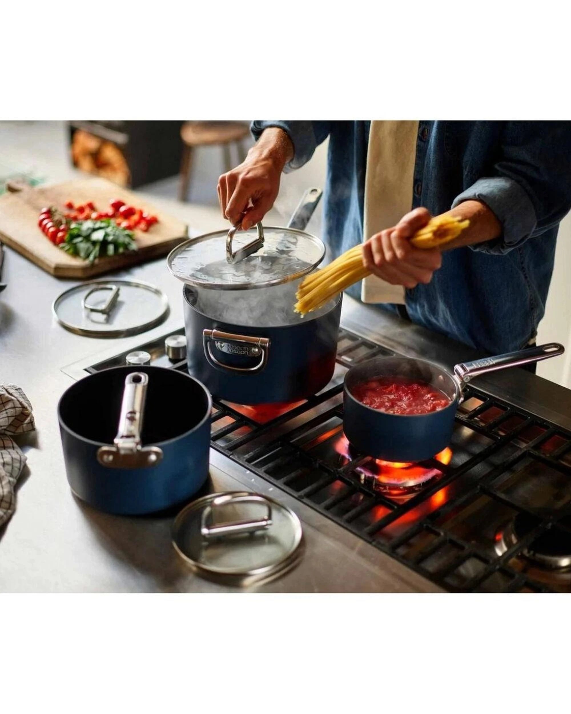 2 Joseph Joseph Space Non Stick Saucepan with Lid 23cm  5.4qt, 2 of 4