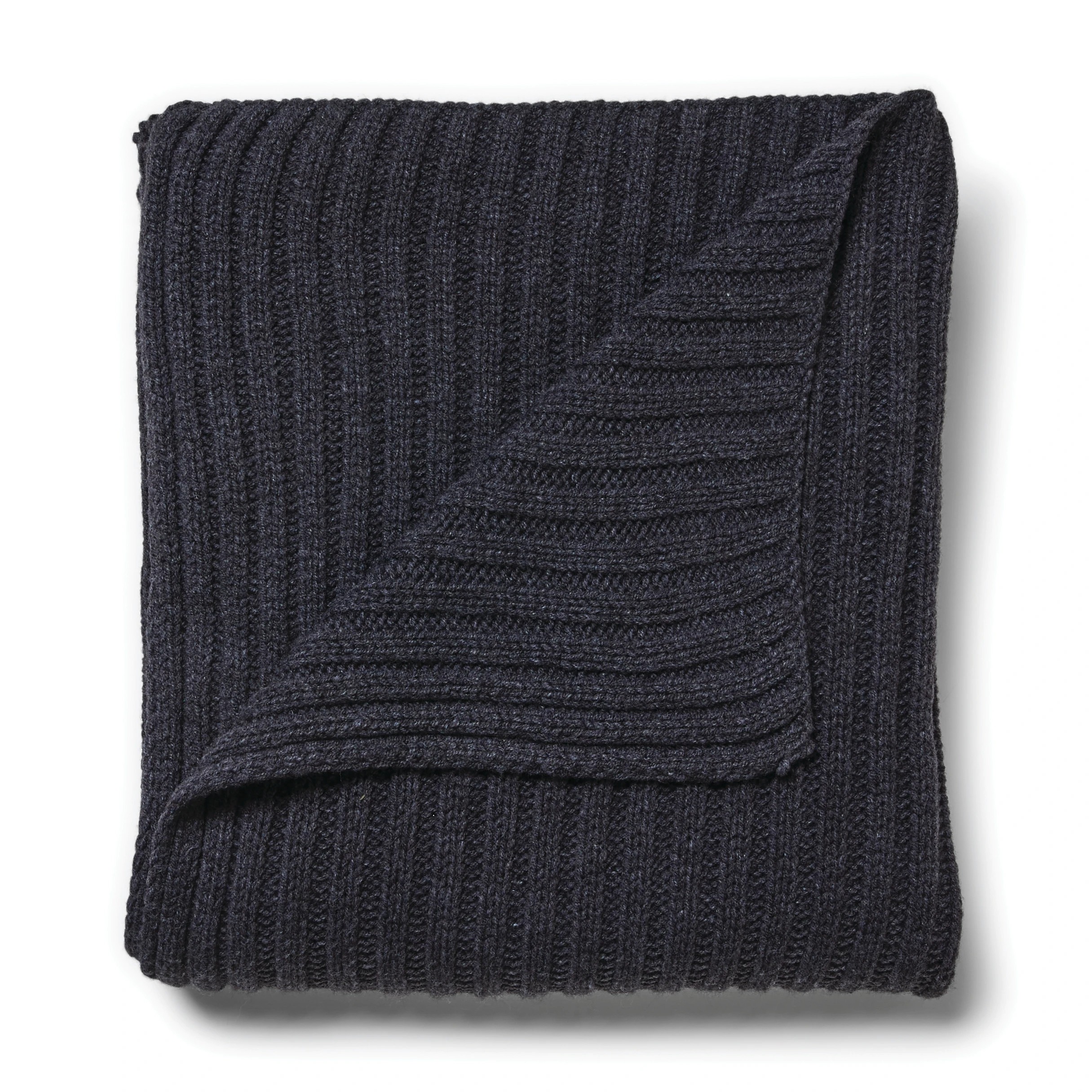 3 Chunky Knit Ribbed Throw - Grey, 3 of 7