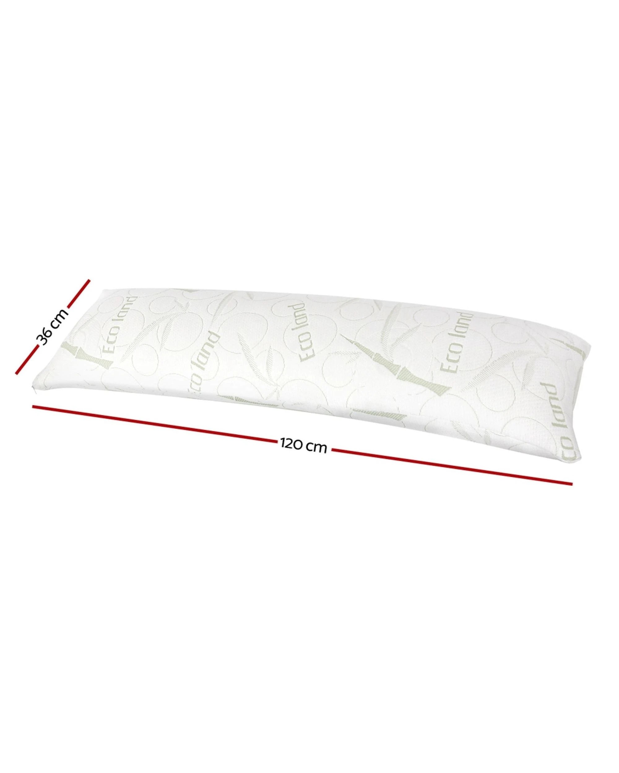 2 Giselle Bedding Body Support Pillow Bamboo Cover - White, 2 of 10