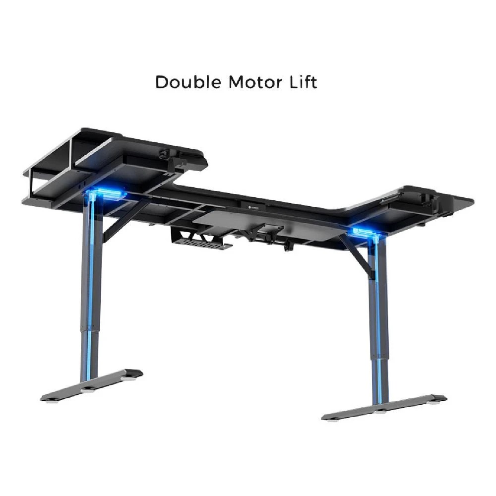 10 Eureka U-Shaped Sit Stand Desk Black Desks, Tables and Workstations, 10 of 10