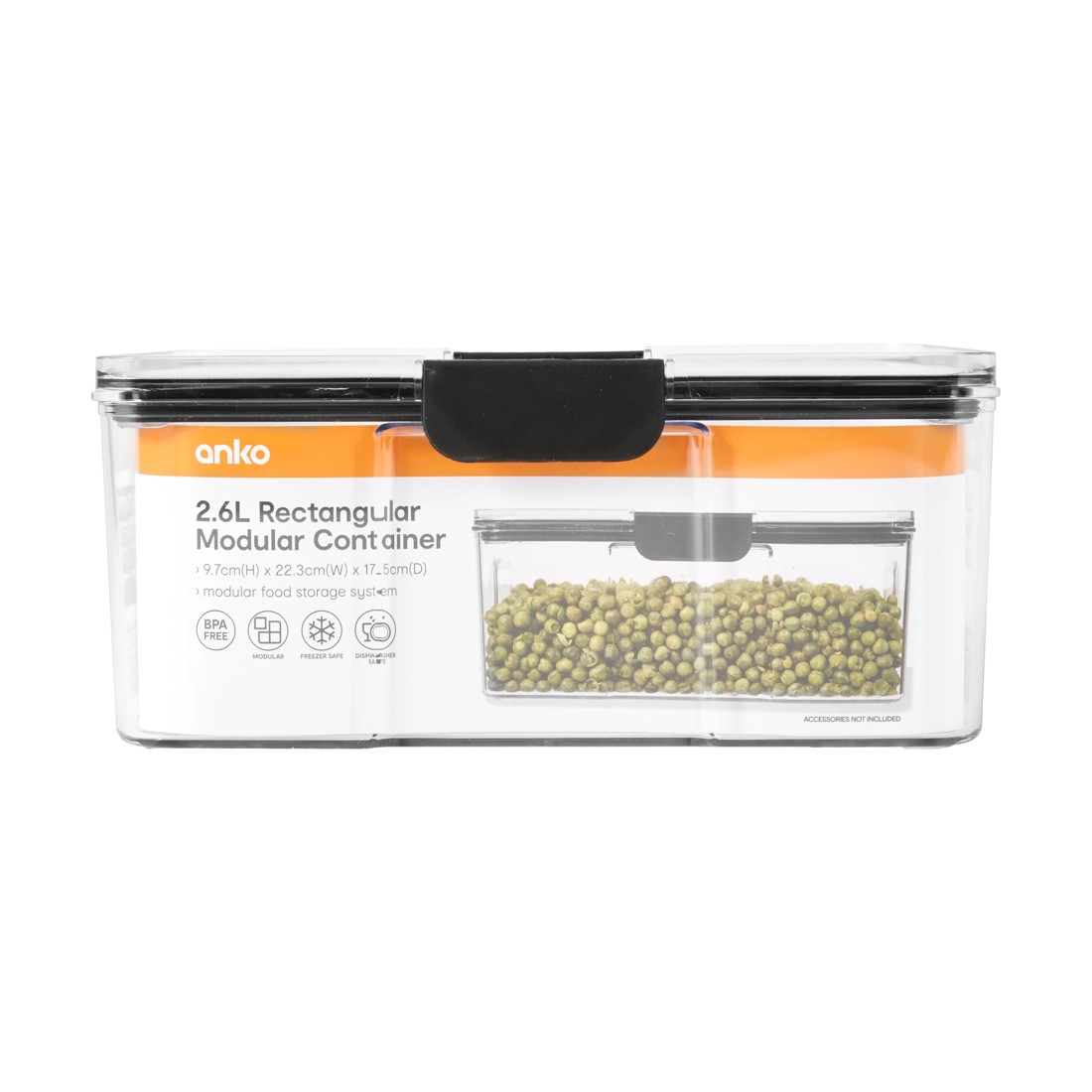 4 2.6L Rectangular Modular Container, 4 of 4