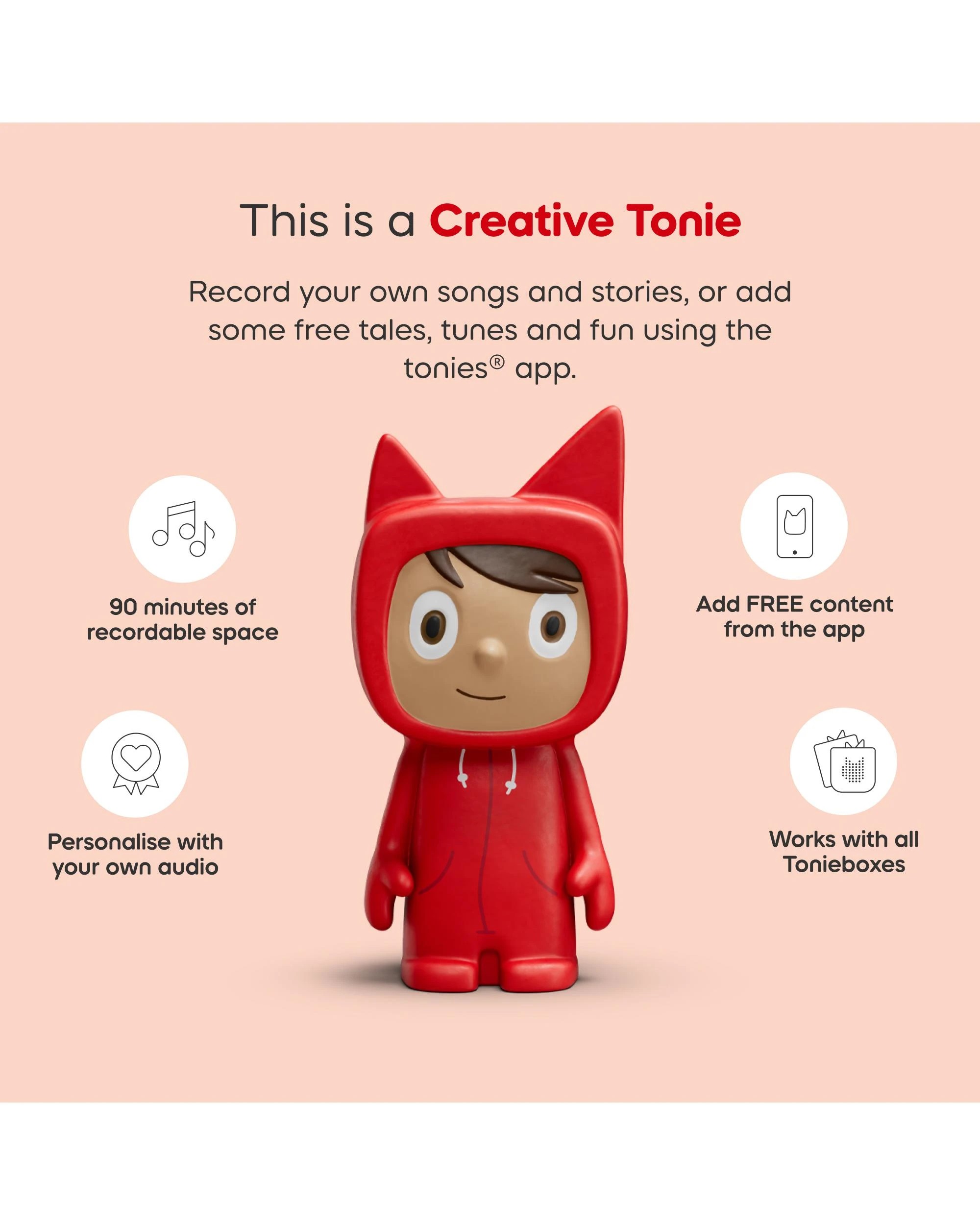 3 Tonies - Toniebox 2 Starter Set with Creative Tonie Rubie - Moon - Grey, 3 of 5