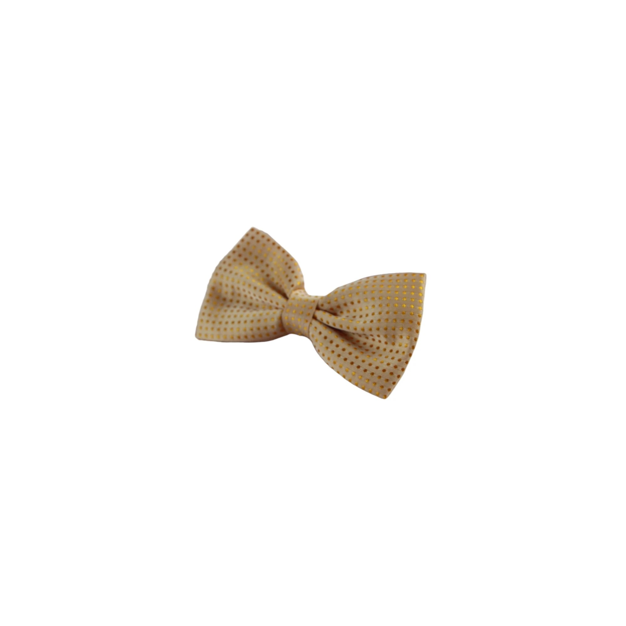 4 Zasel Mens Pale Orange Polka Dot Patterned Bow Tie - Orange, 4 of 4