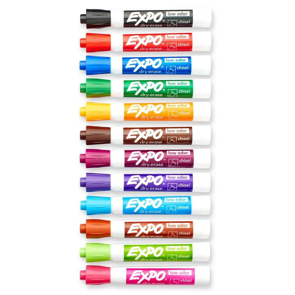 2 Expo Whiteboard Markers Chisel Intense Assorted 12 Pack, 2 of 5