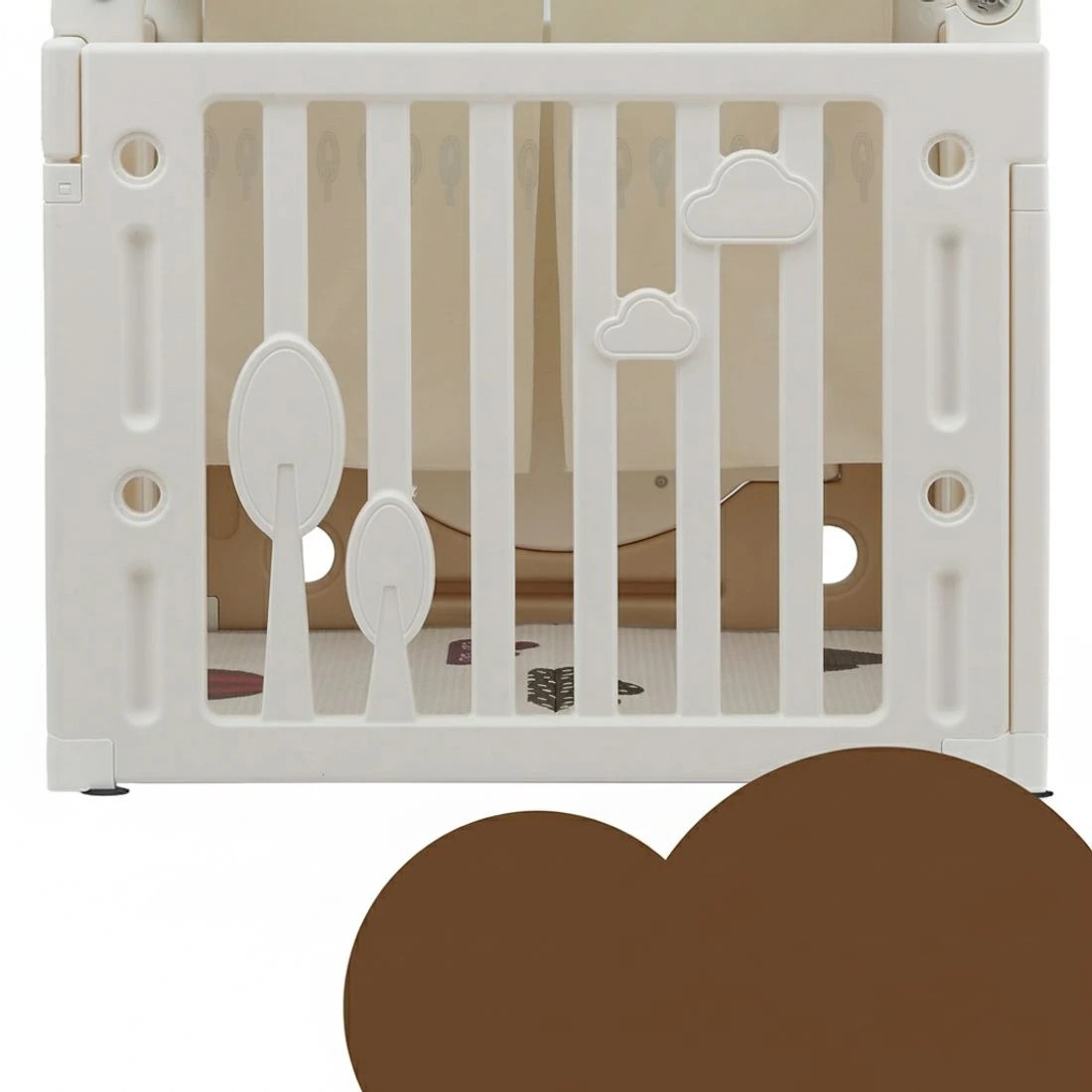 4 Keezi Kids Play Tent Playhouse Castle with Floor Mat 85CMX113CM - Multi, 4 of 8