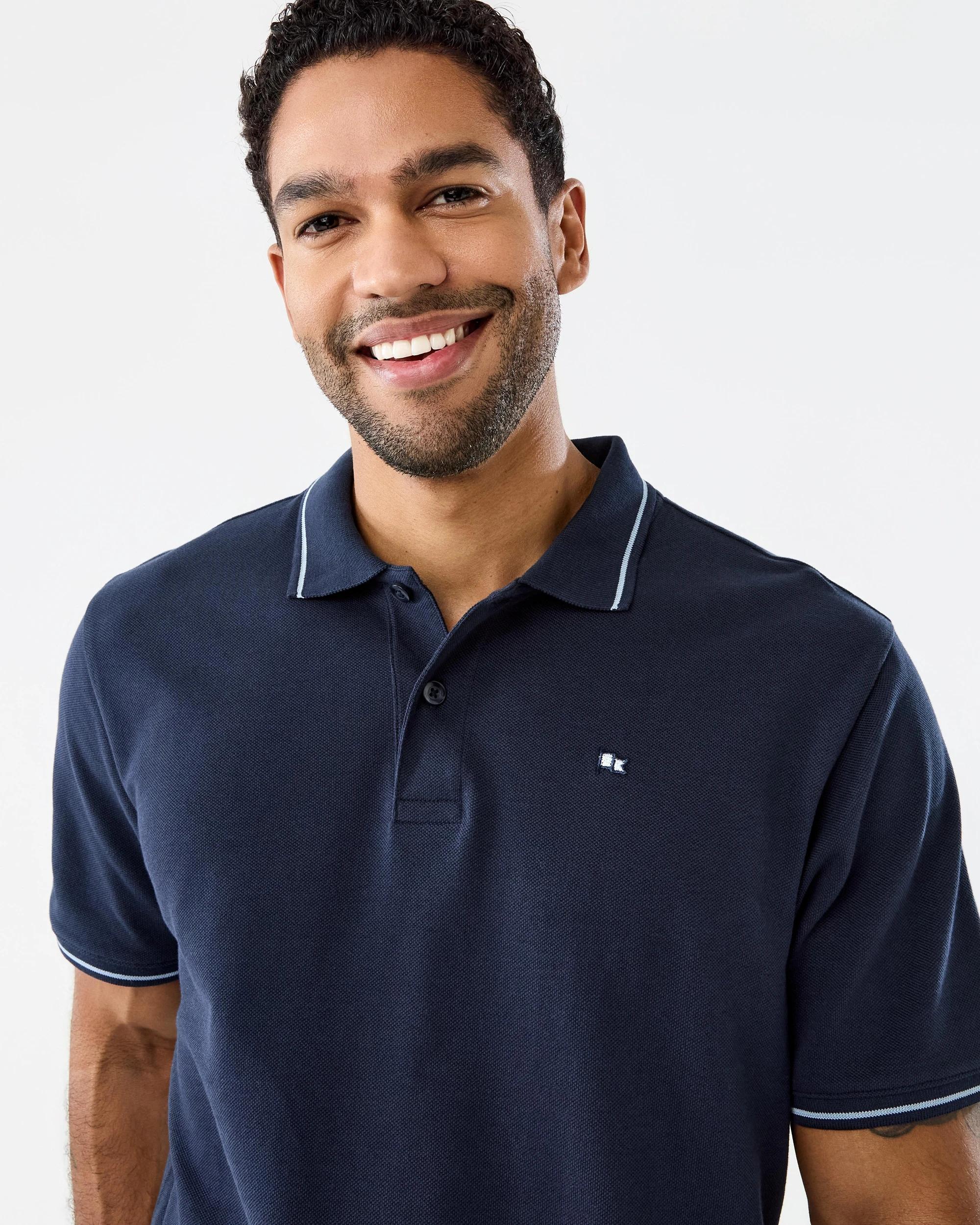 4 Pique Polo Shirt Sky Cptn, 4 of 8