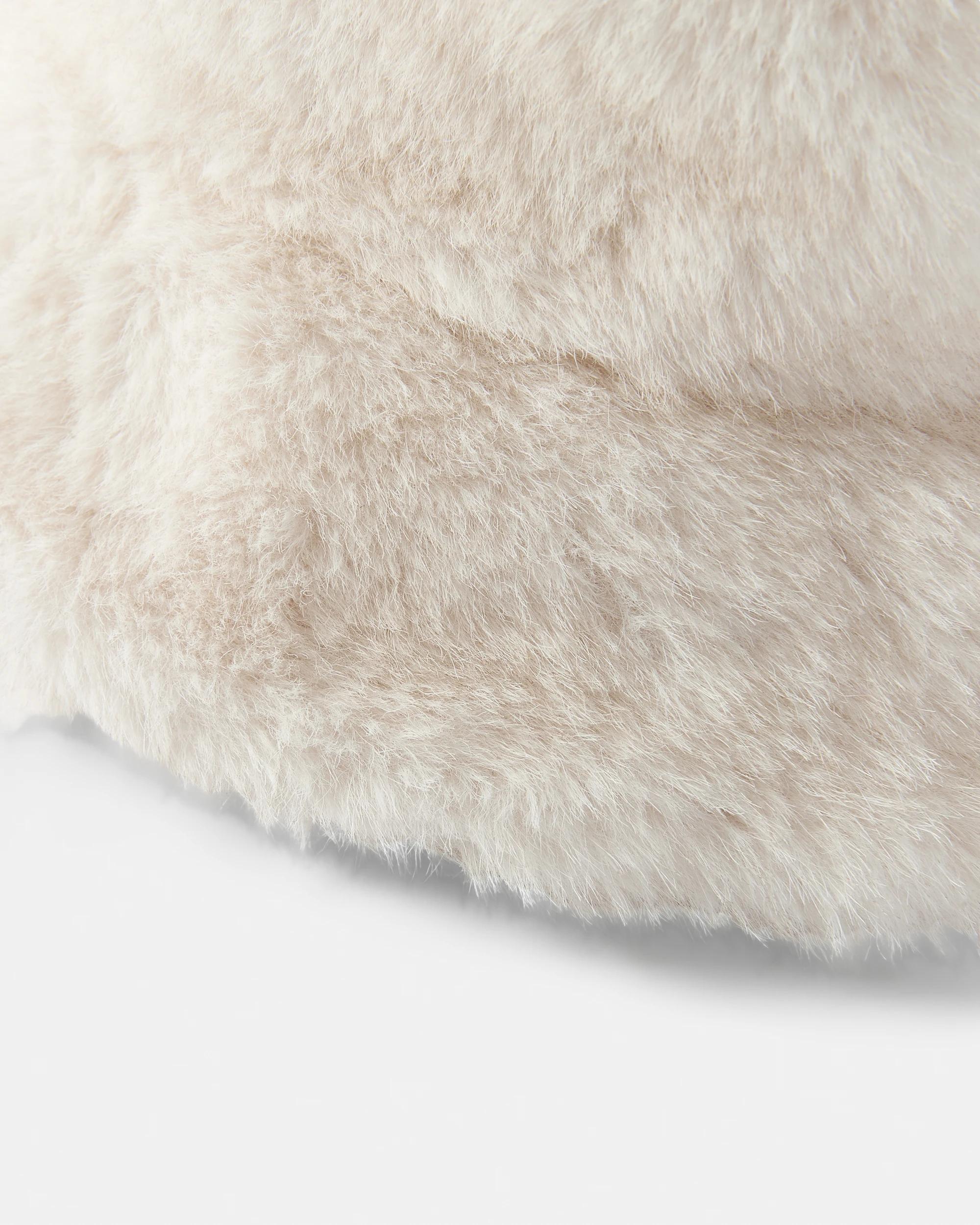 2 Faux Fur Bucket Hat Cream, 2 of 2