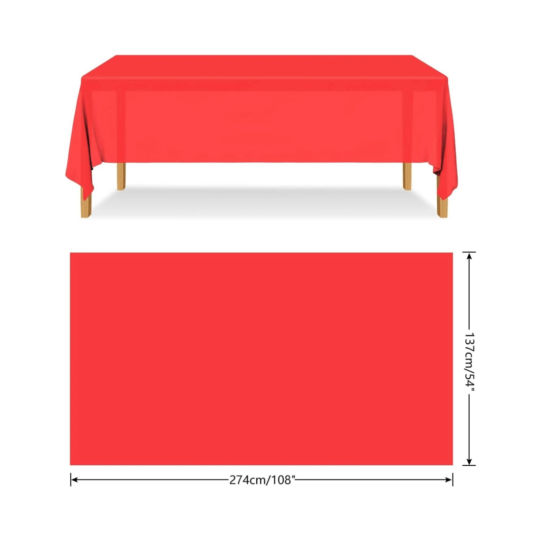3 BR Home Reusable and Washable Table Cloth for Christmas Party, 3 of 4