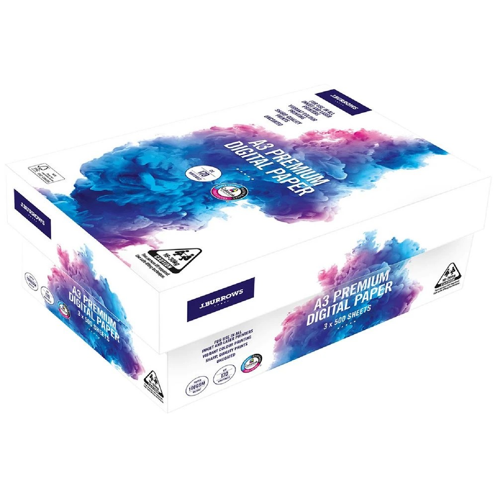 1 J.Burrows Premium 100gsm A3 Paper Carton, 1 of 1